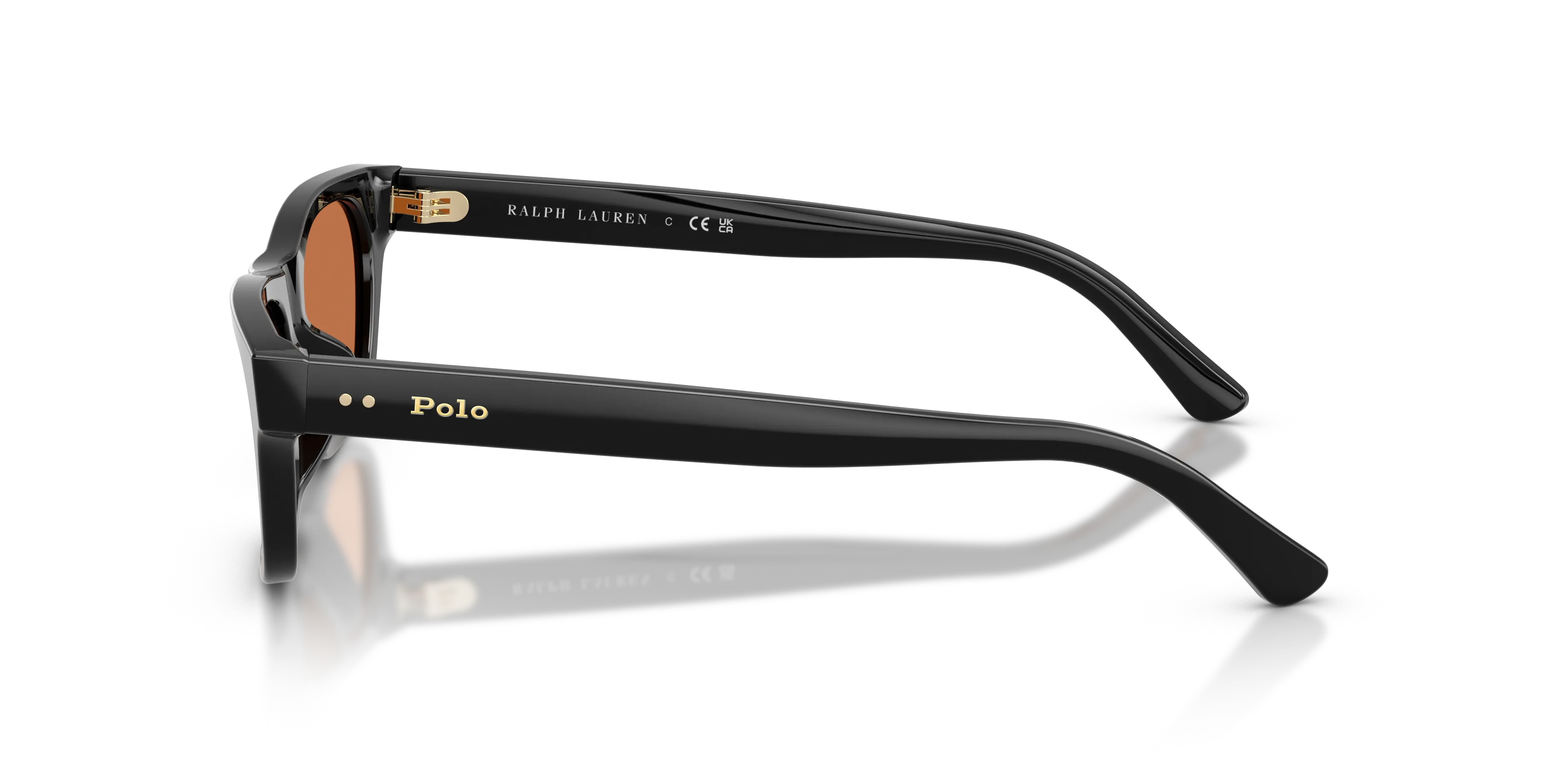 Polo Ralph Lauren PH4238U 500173 Occhiali da sole Acetato Nero Marrone Squadrata Normale - immagine 4