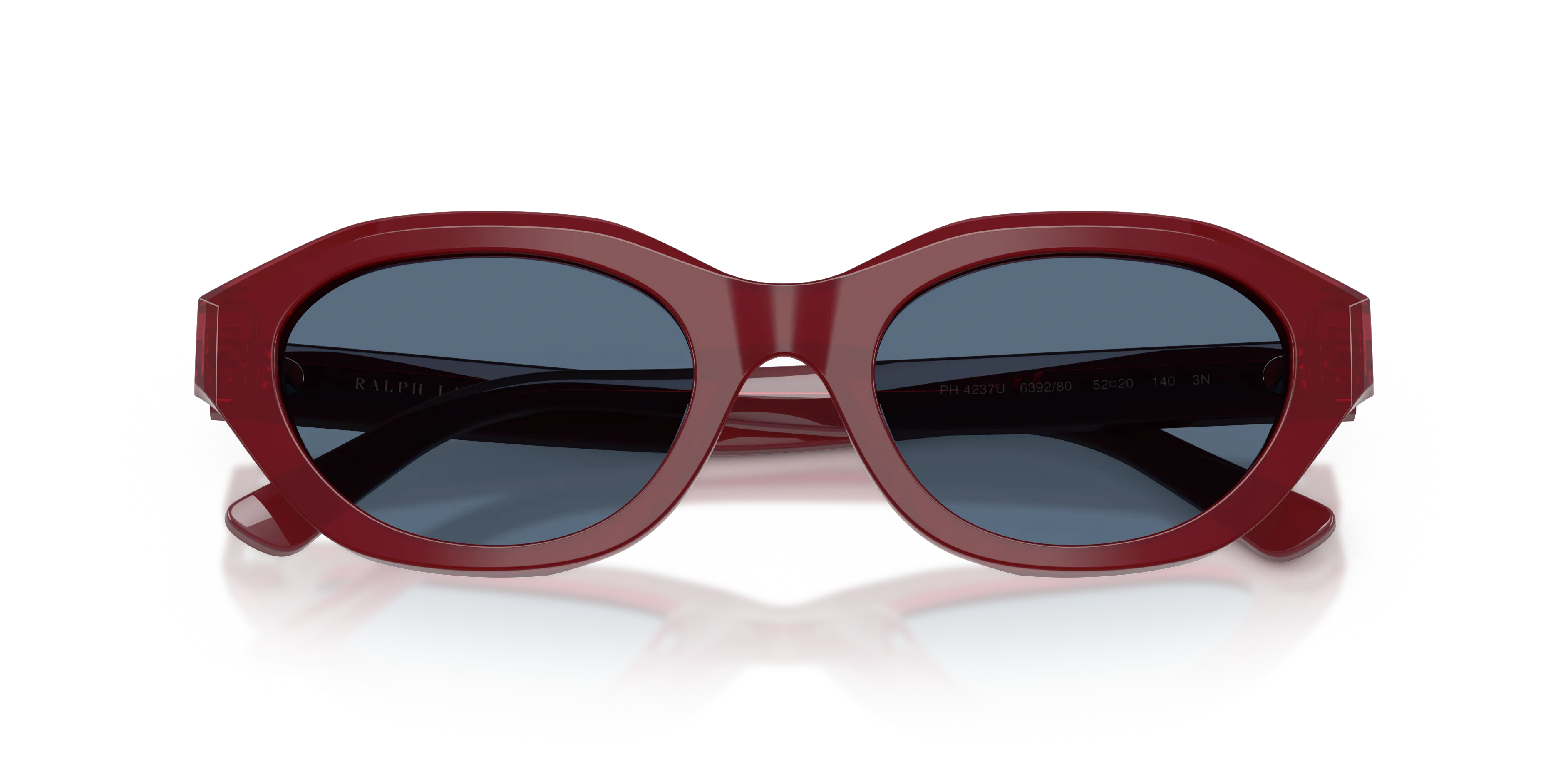 Polo Ralph Lauren PH4237U 639280 Occhiali da sole Acetato Rosso Blu Cat Eye Normale - immagine 2