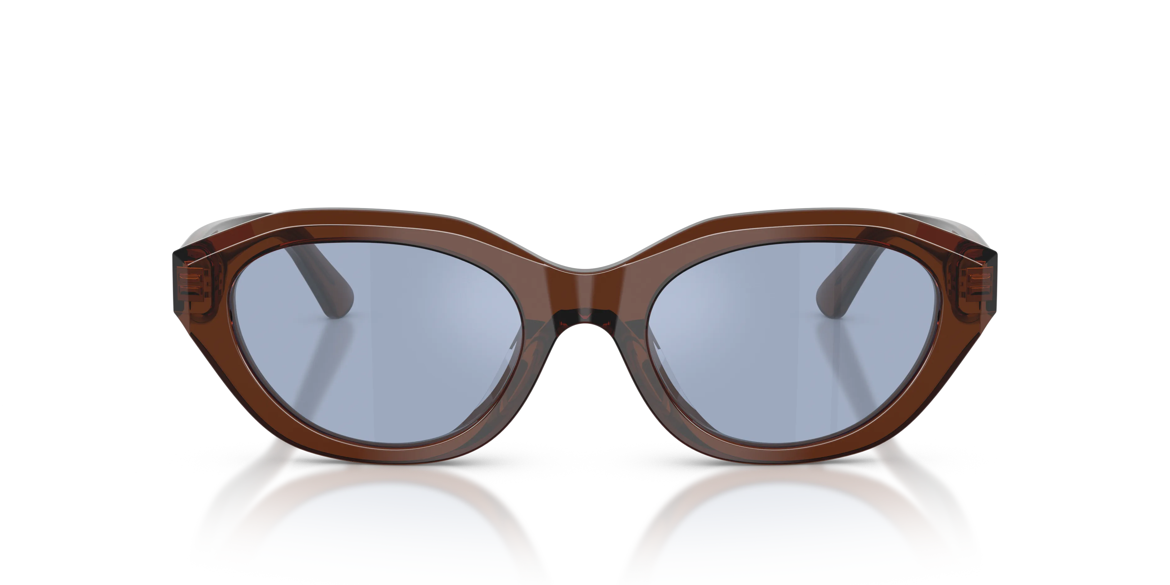 Polo Ralph Lauren PH4237U 63531U Occhiali da sole Acetato Marrone Azzurro Cat Eye Specchiate - immagine 3