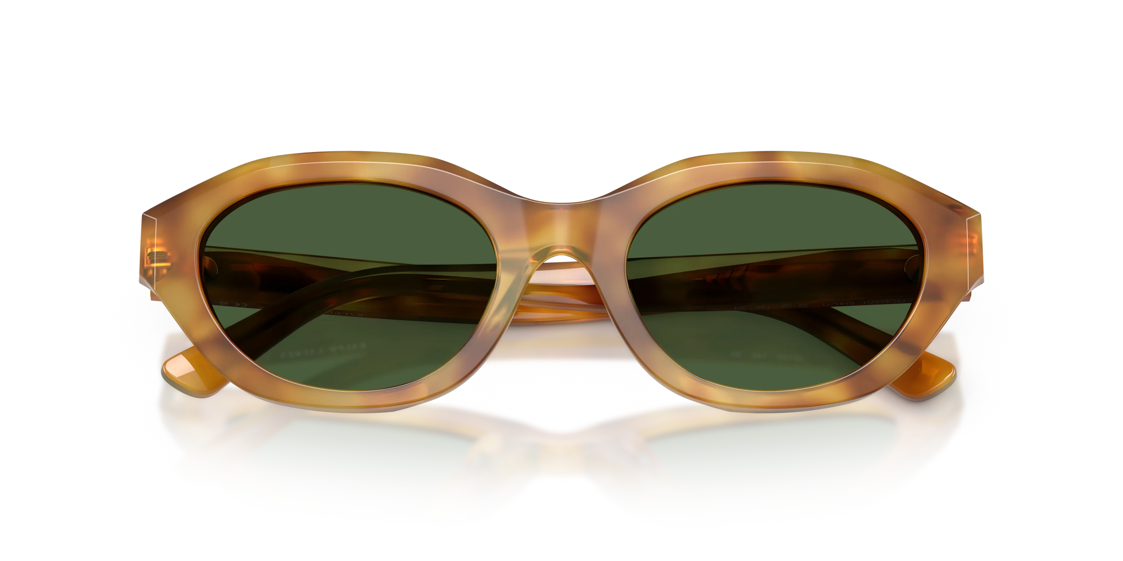 Polo Ralph Lauren PH4237U 618571 Occhiali da sole Acetato Tartaruga Verde Cat Eye Normale - immagine 2