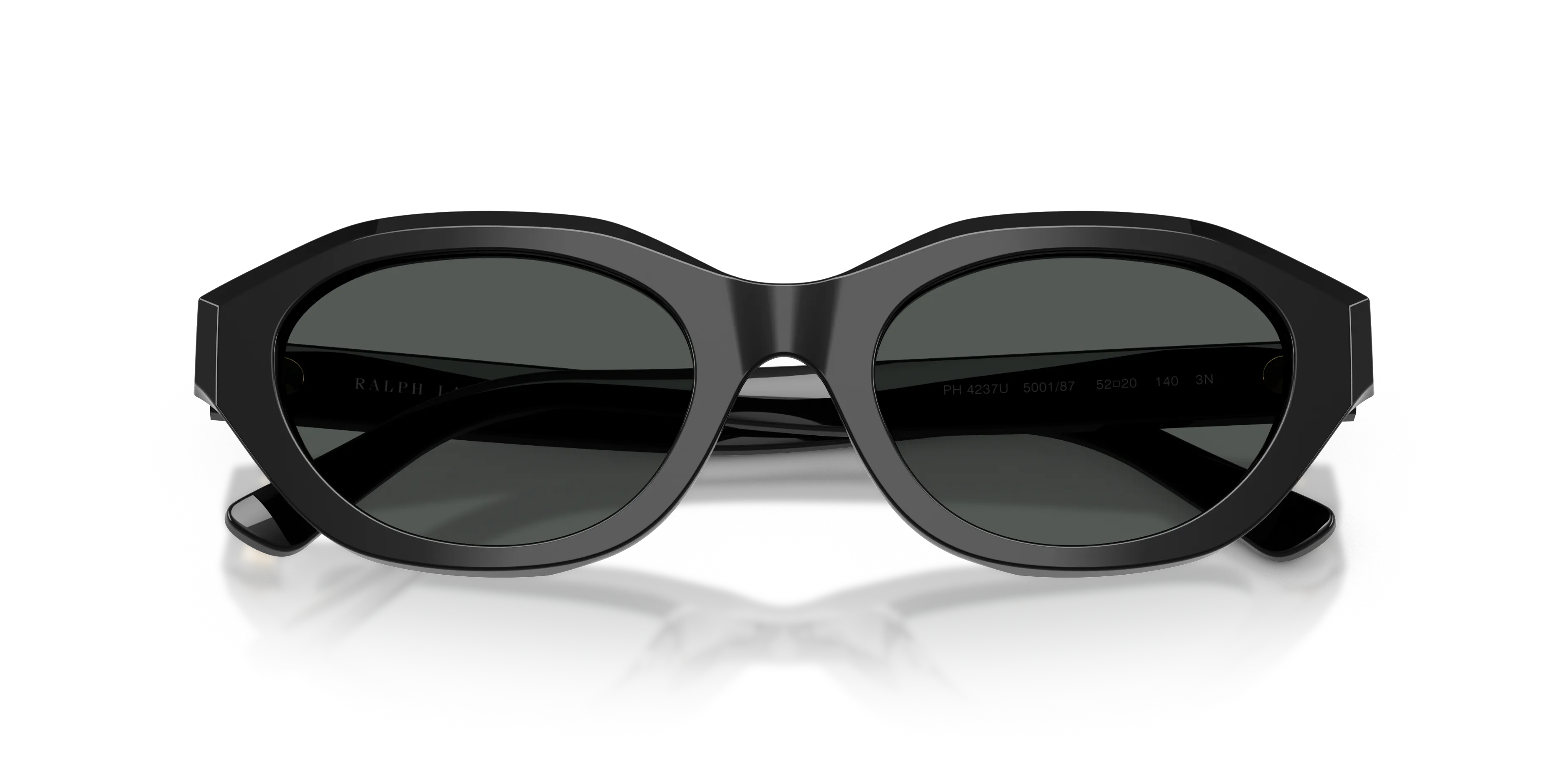 Polo Ralph Lauren PH4237U 500187 Occhiali da sole Acetato Nero Grigio Cat Eye Normale - immagine 2