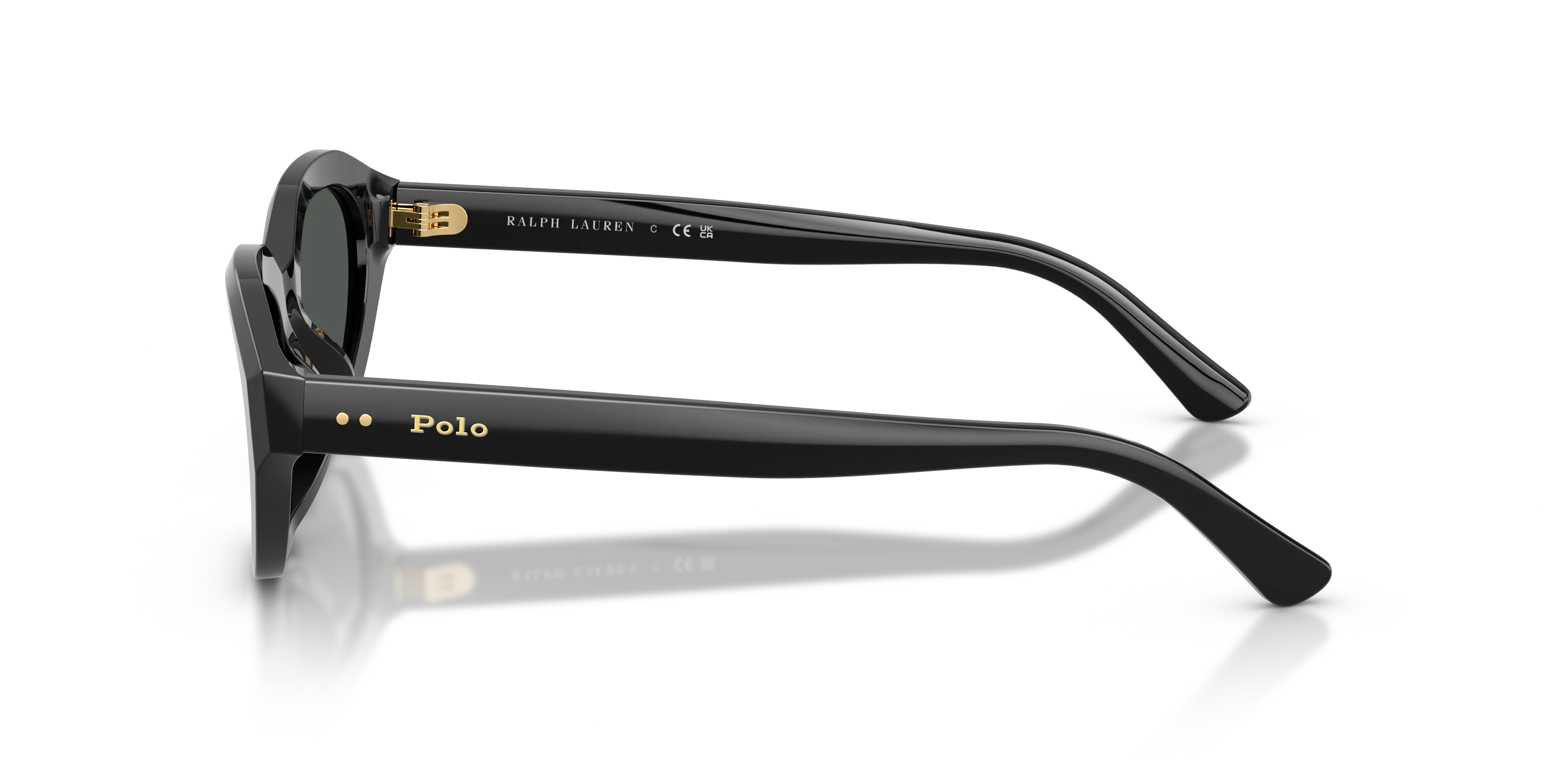 Polo Ralph Lauren PH4237U 500187 Occhiali da sole Acetato Nero Grigio Cat Eye Normale - immagine 4
