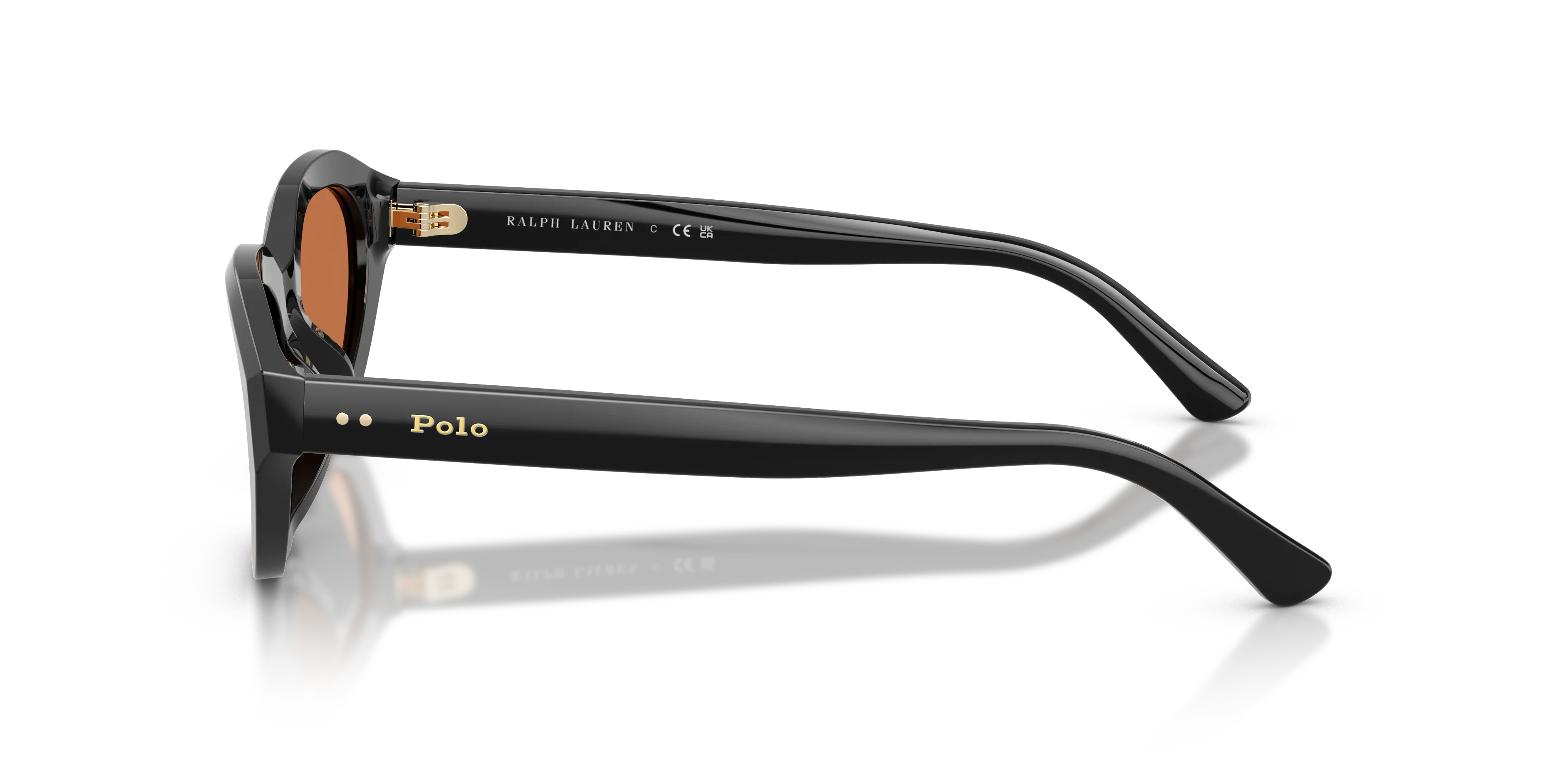 Polo Ralph Lauren PH4237U 500173 Occhiali da sole Acetato Nero Marrone Cat Eye Normale - immagine 4