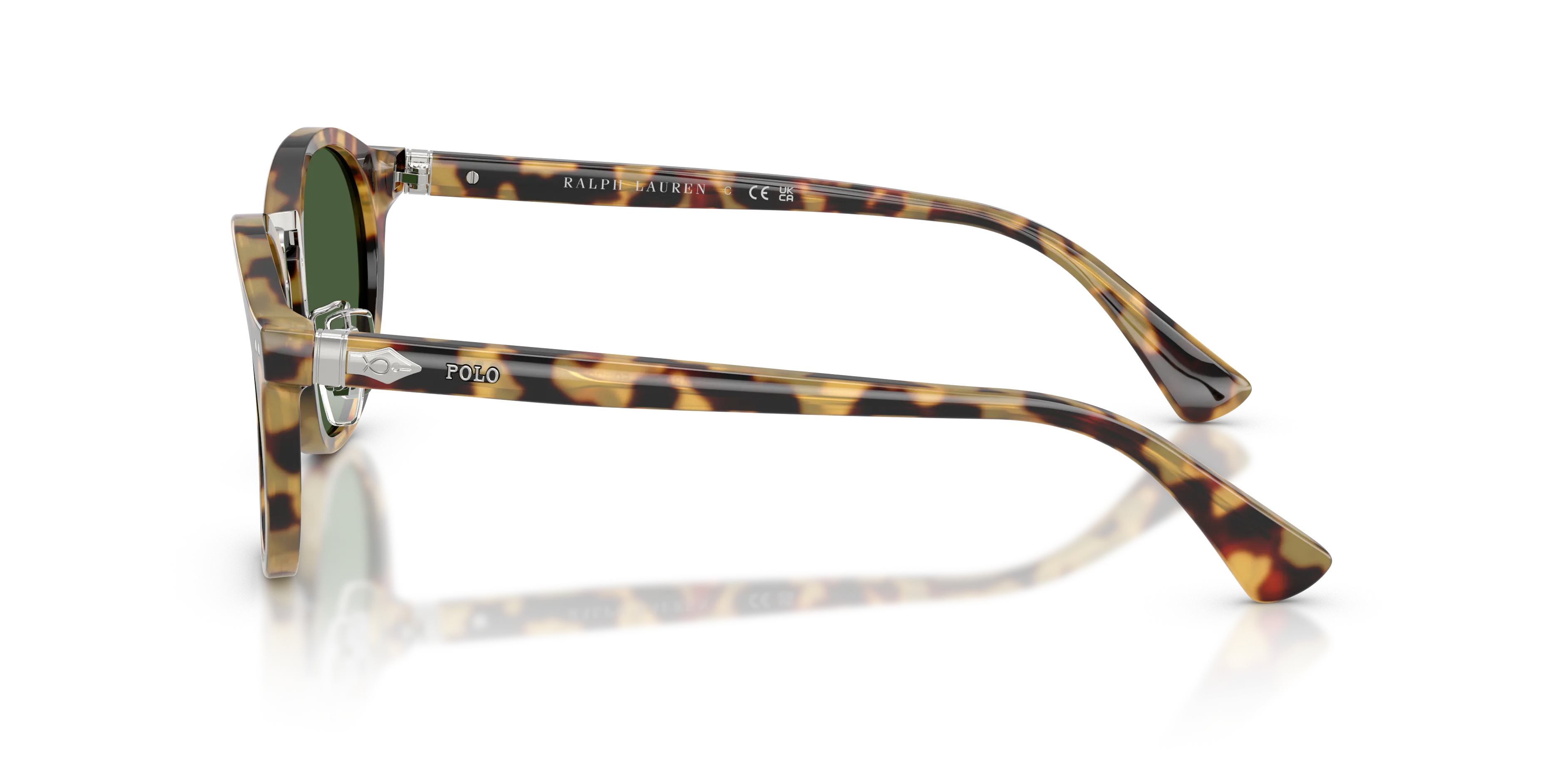 Polo Ralph Lauren PH4230 614871 Occhiali da sole Acetato Marrone Verde Rotonda Normale - immagine 4