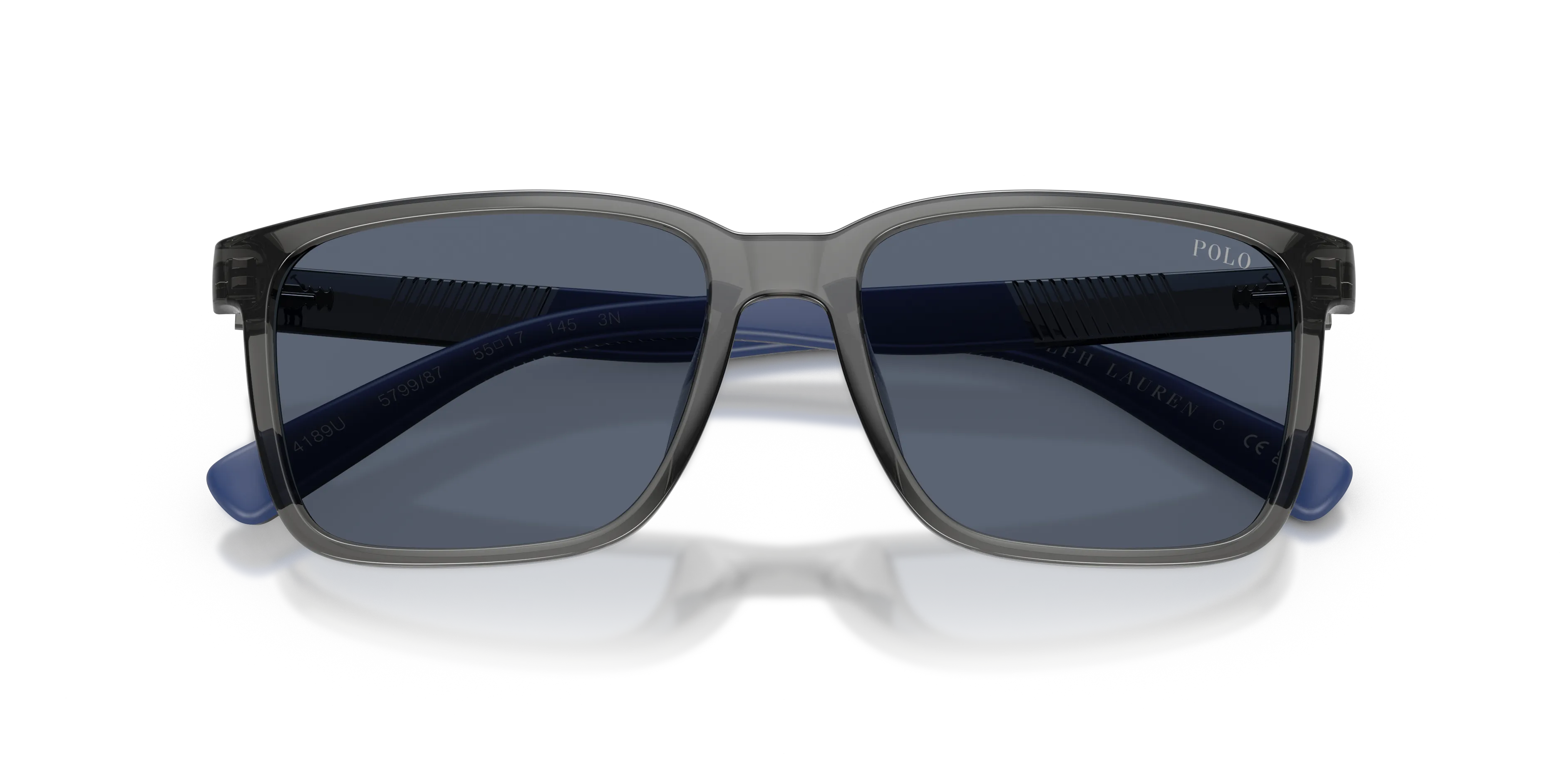 Polo Ralph Lauren PH4189U 579987 Occhiali da sole Iniettato Grigio Blu Squadrata Normale - immagine 2