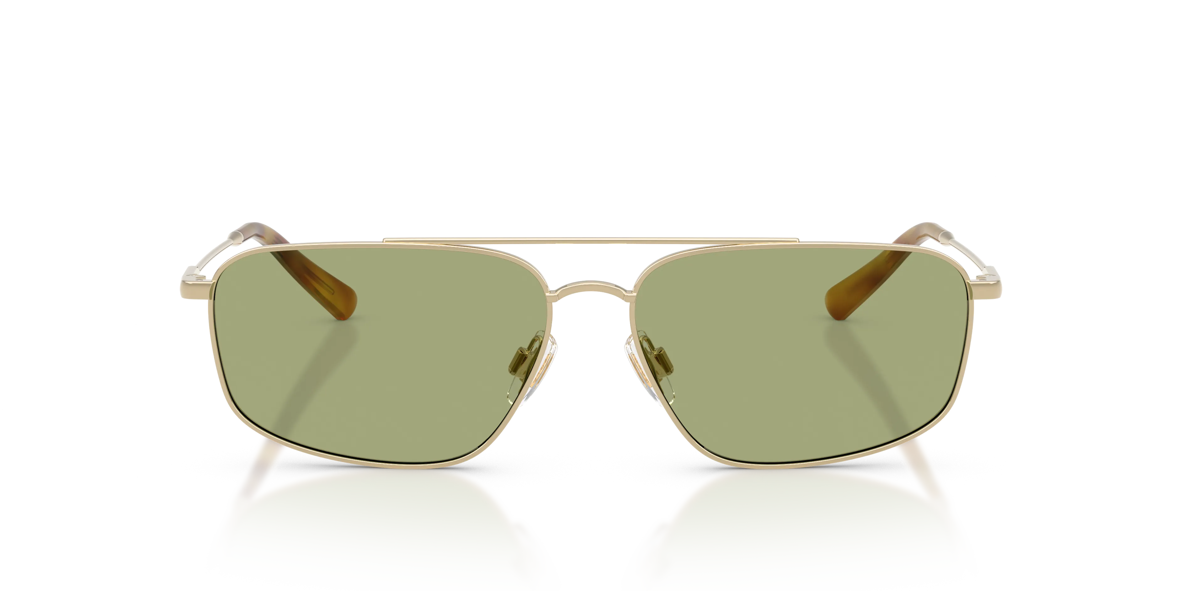 Polo Ralph Lauren PH3164 942582 Occhiali da sole Metallo Oro Verde Squadrata Normale - immagine 3