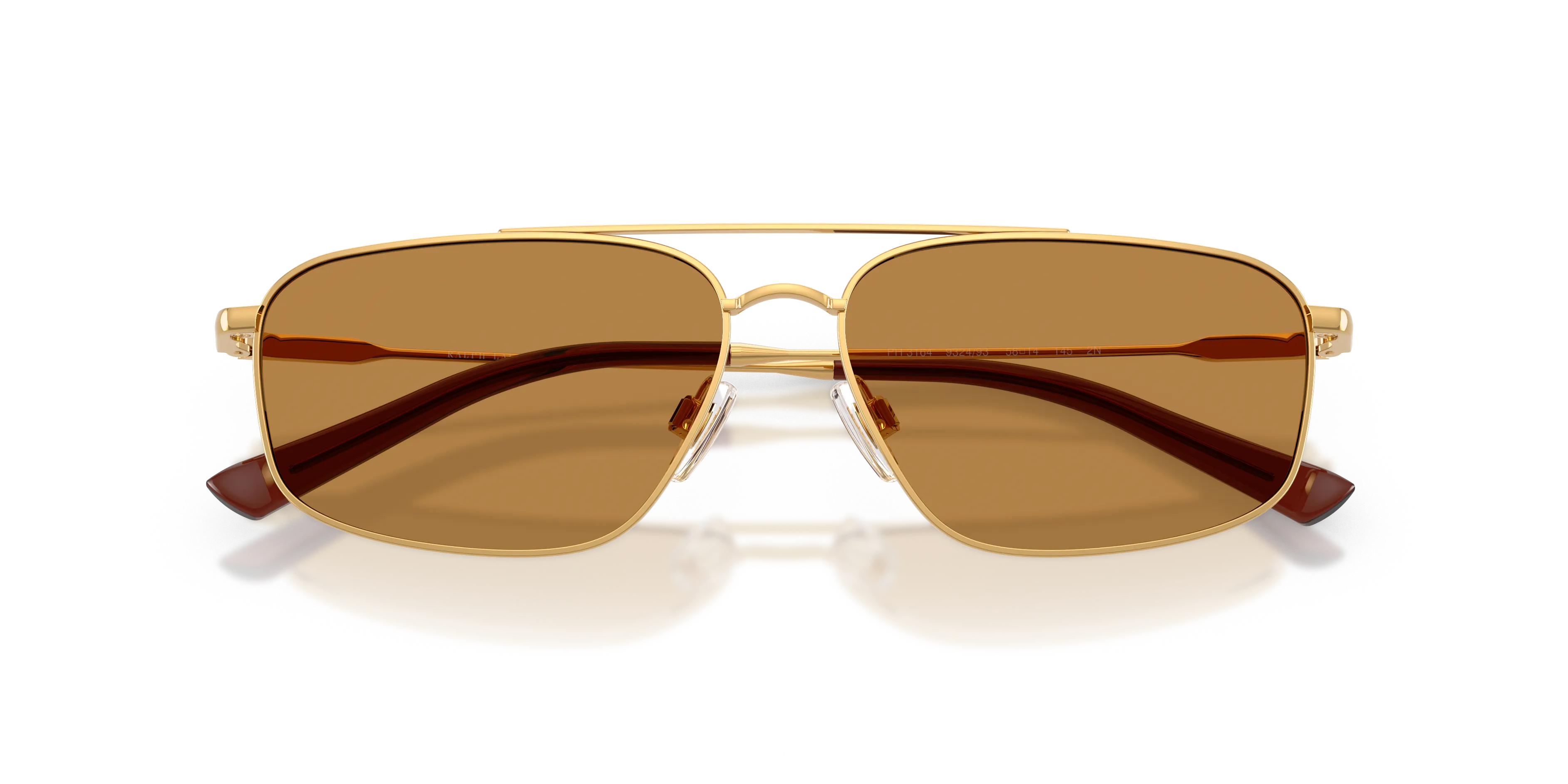 Polo Ralph Lauren PH3164 932493 Occhiali da sole Metallo Oro Marrone Squadrata Normale - immagine 2