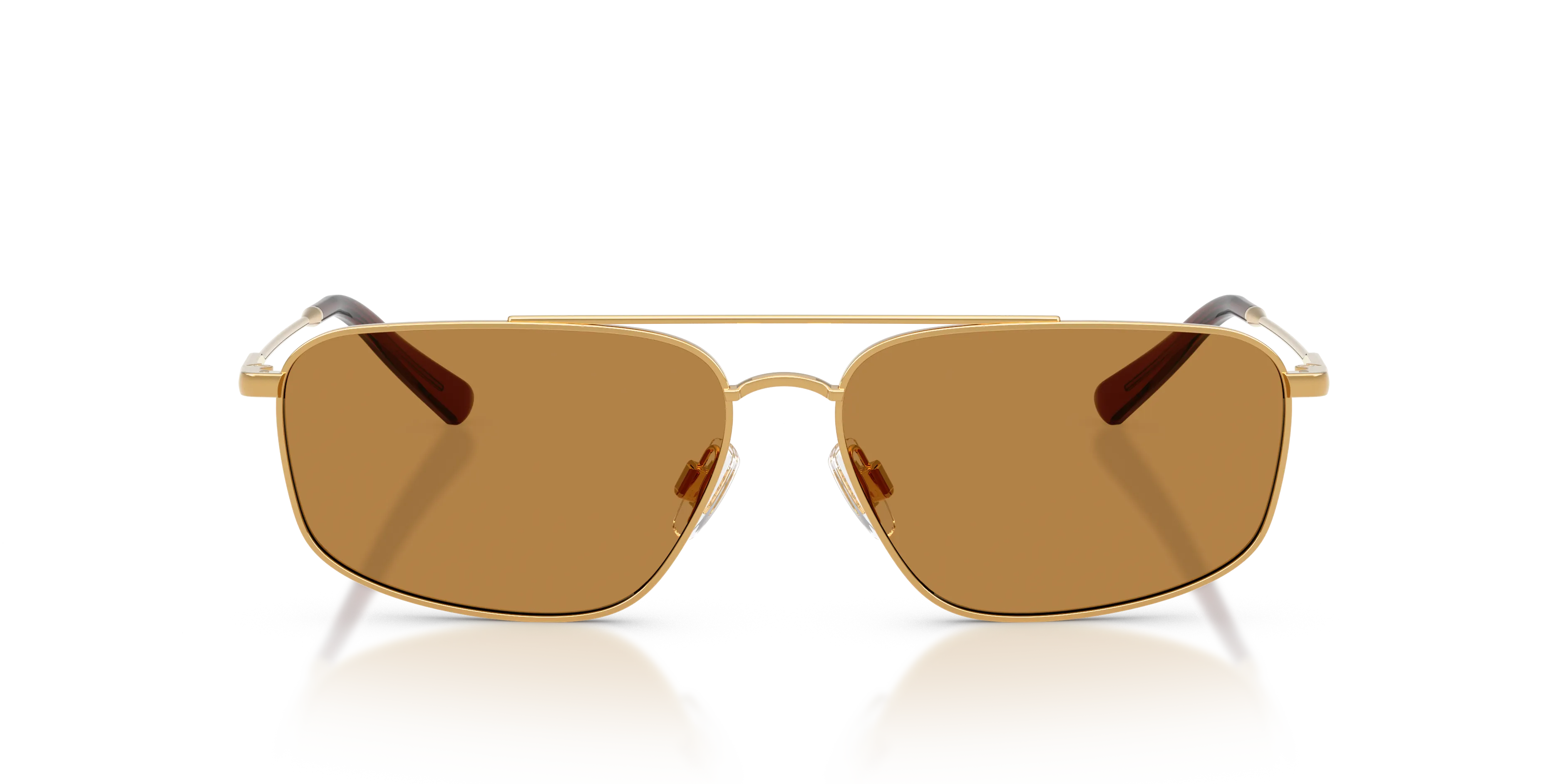 Polo Ralph Lauren PH3164 932493 Occhiali da sole Metallo Oro Marrone Squadrata Normale - immagine 3