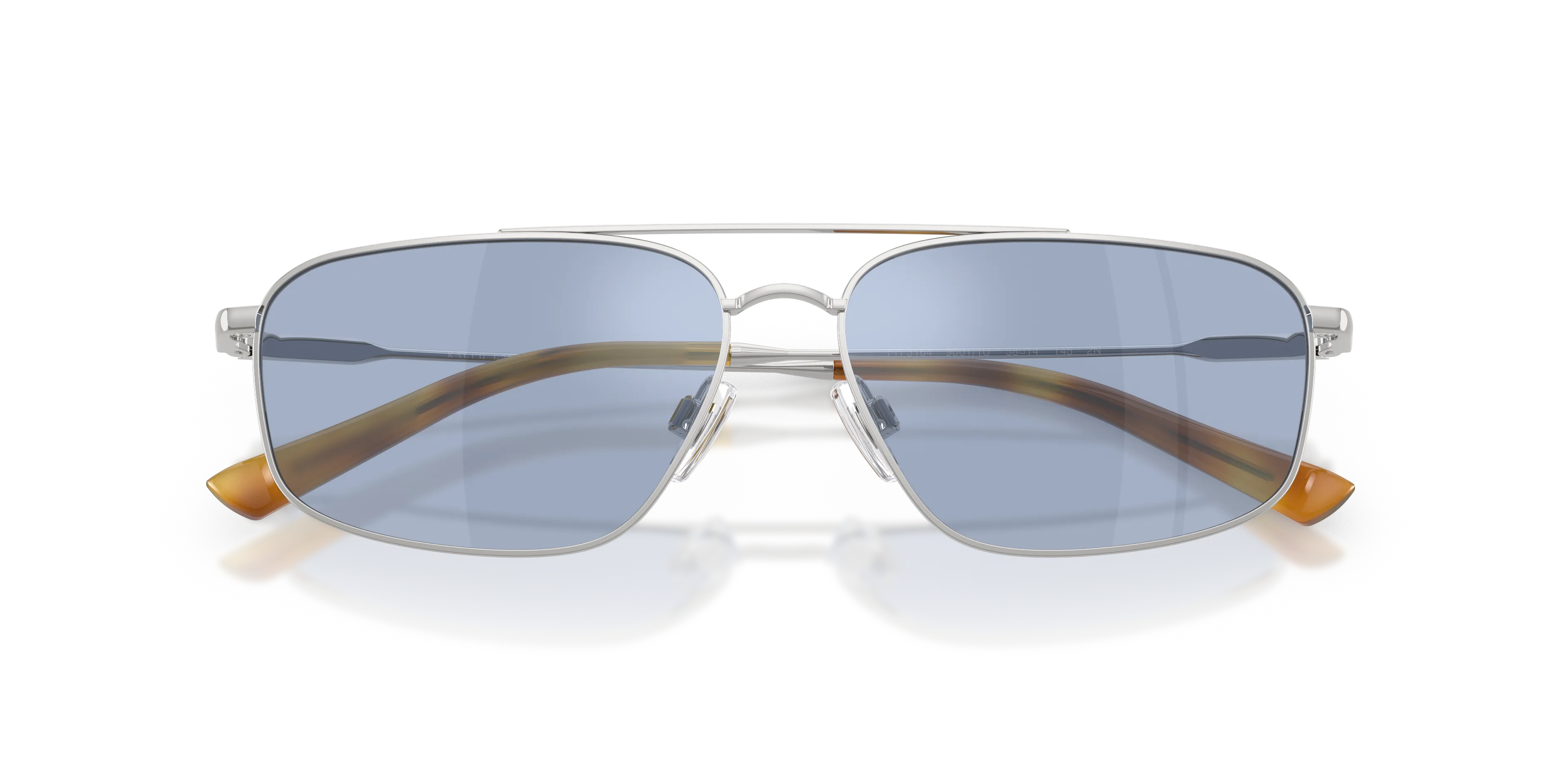Polo Ralph Lauren PH3164 90011U Occhiali da sole Metallo Argento Azzurro Squadrata Specchiate - immagine 2