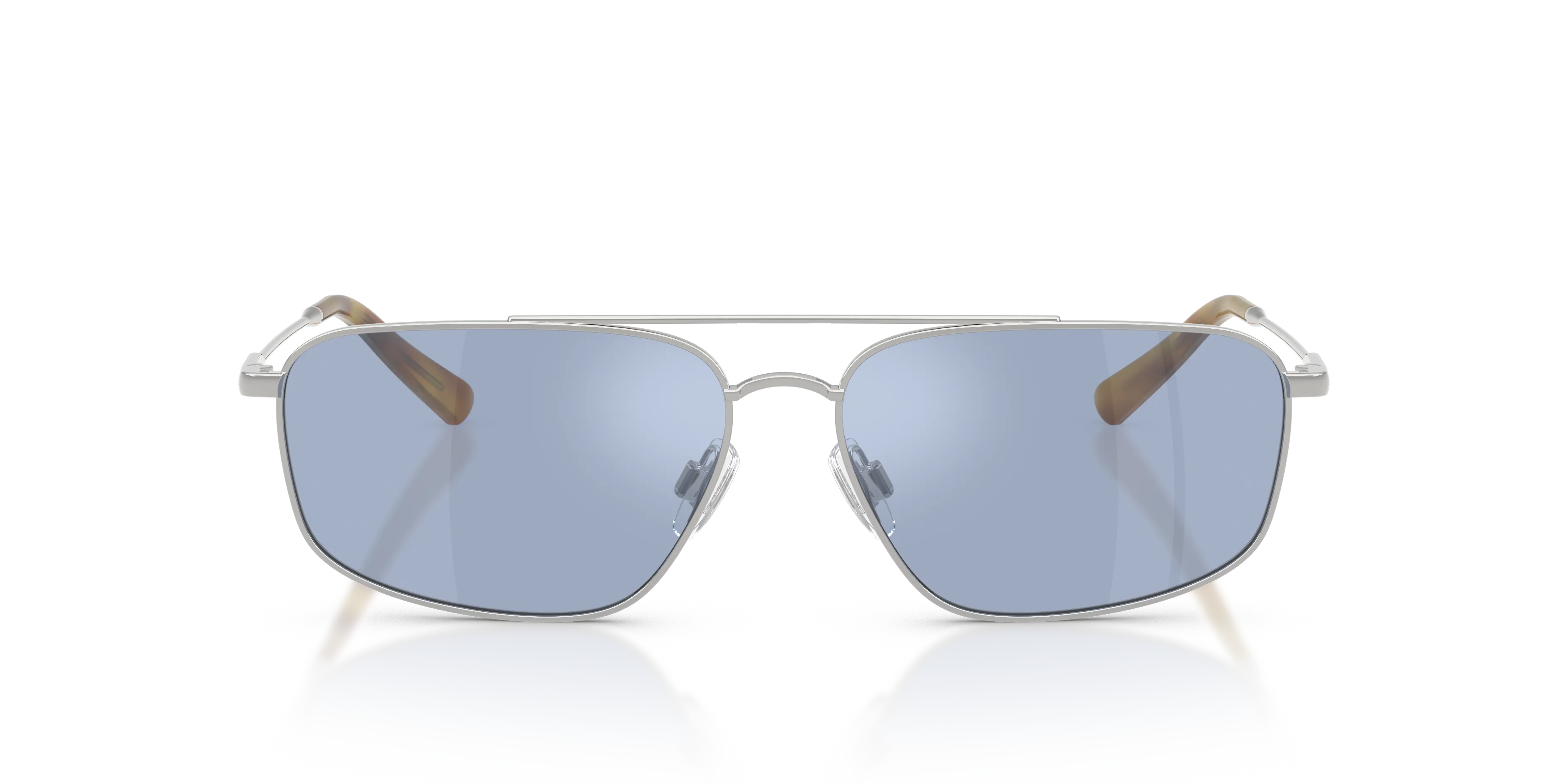 Polo Ralph Lauren PH3164 90011U Occhiali da sole Metallo Argento Azzurro Squadrata Specchiate - immagine 3