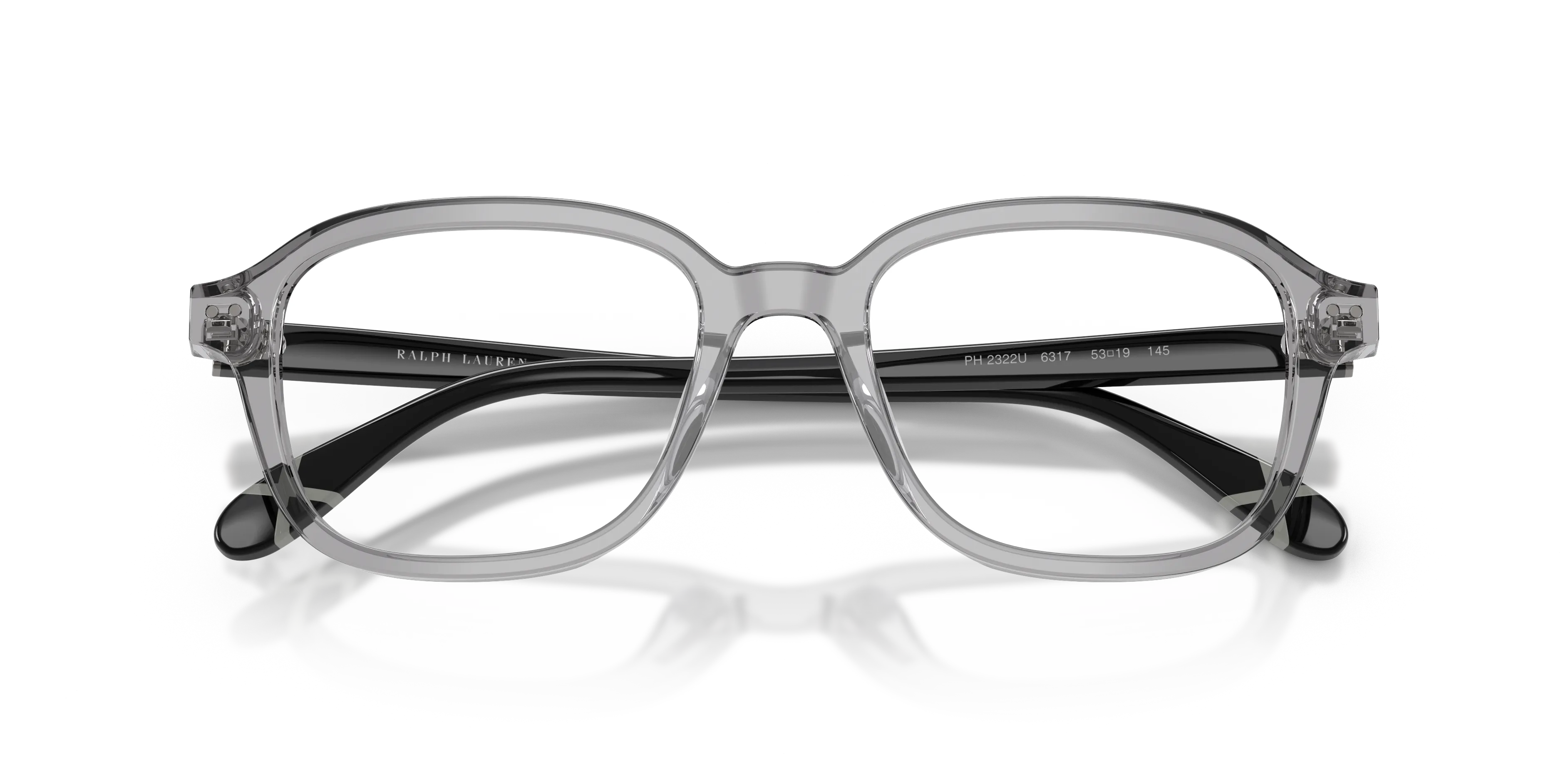 Polo Ralph Lauren PH2322U 6317 Montature da vista Acetato Grigio Trasparente Squadrata Normale - immagine 2