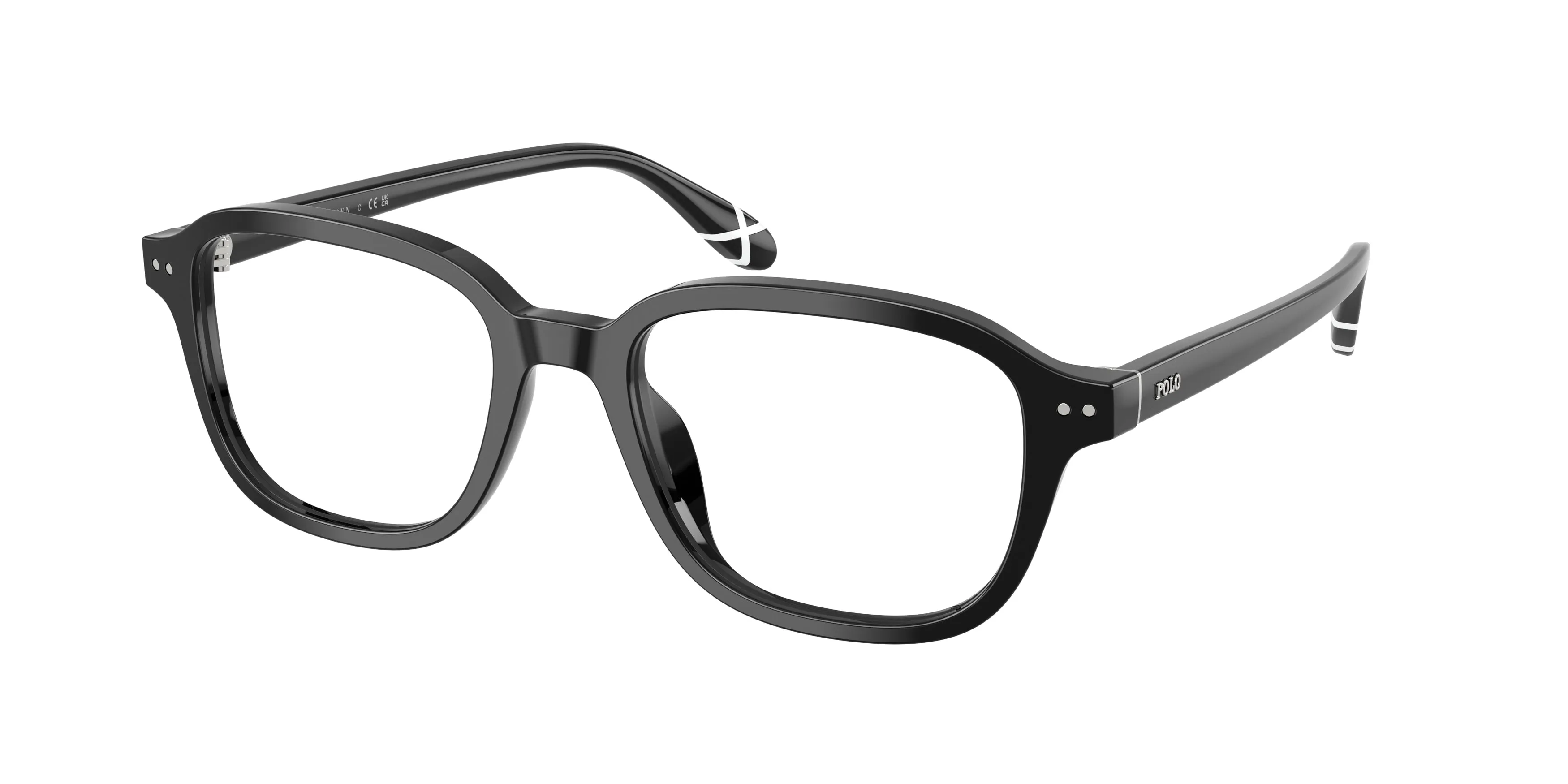Polo Ralph Lauren PH2322U 5001 Montature da vista Acetato Nero Trasparente Squadrata Normale - immagine 1