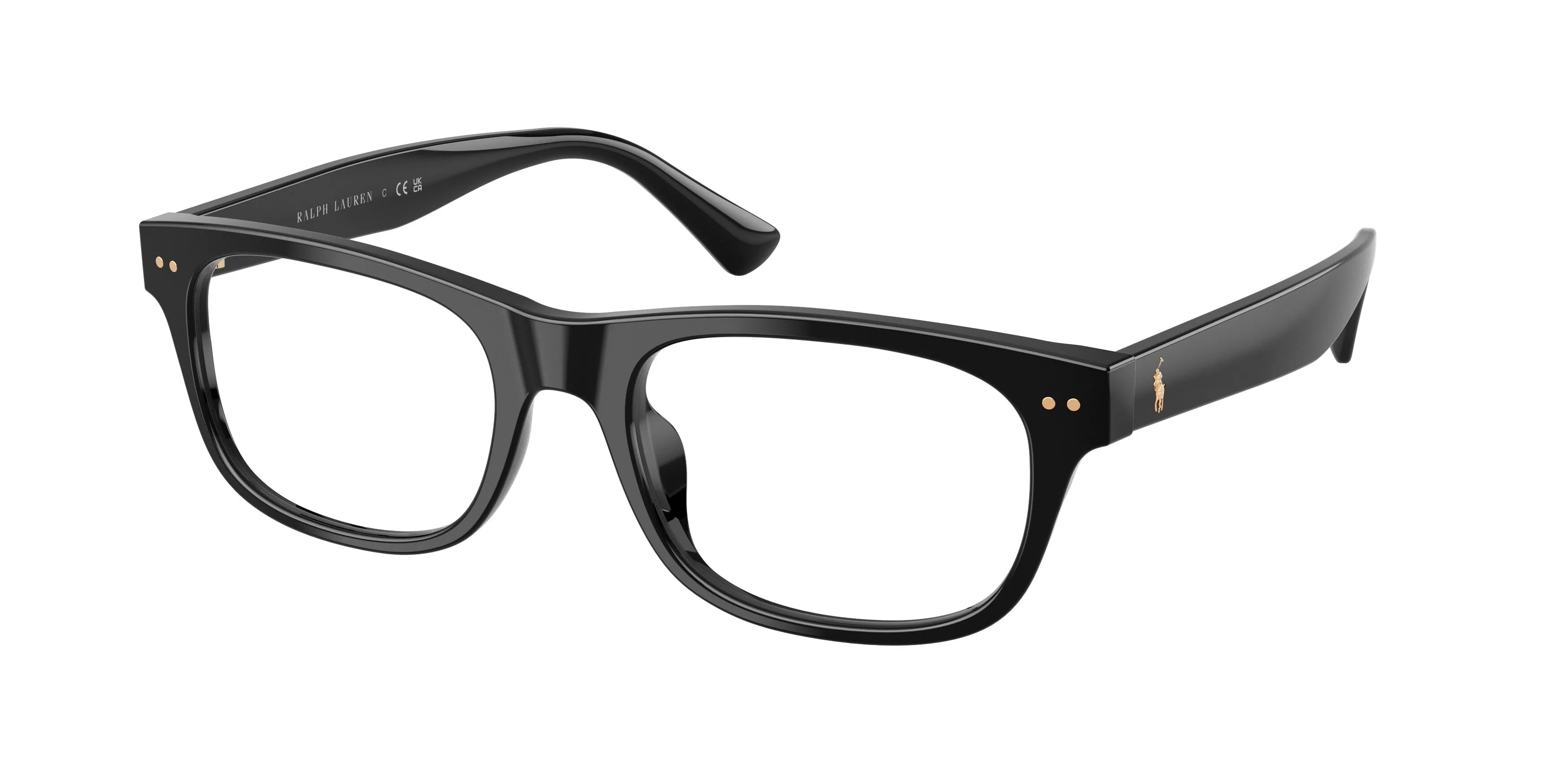 Polo Ralph Lauren PH2317U 5001 Montature da vista Acetato Nero Trasparente Pillow Normale - immagine 1