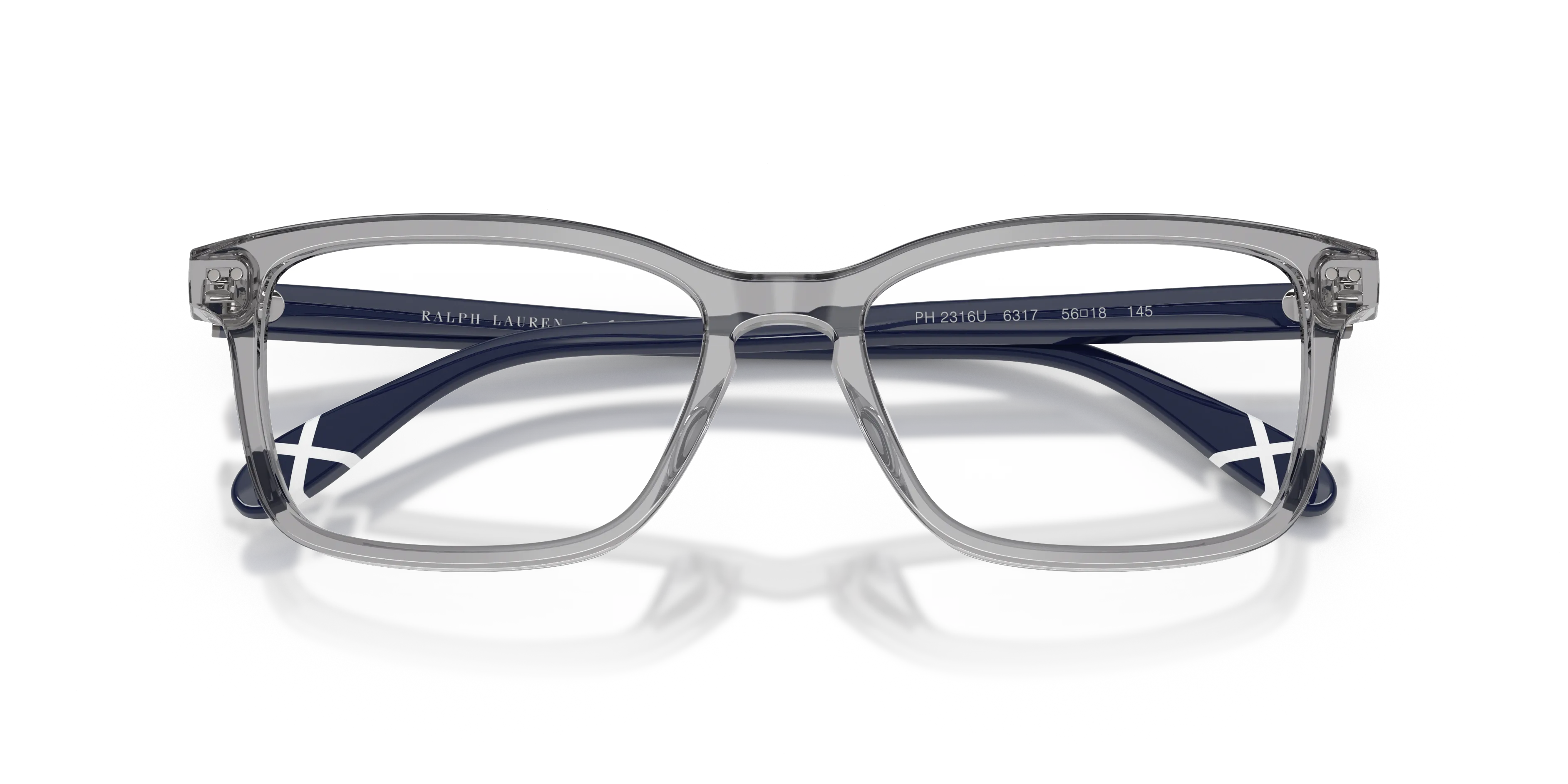 Polo Ralph Lauren PH2316U 6317 Montature da vista Acetato Grigio Trasparente Pillow Normale - immagine 2