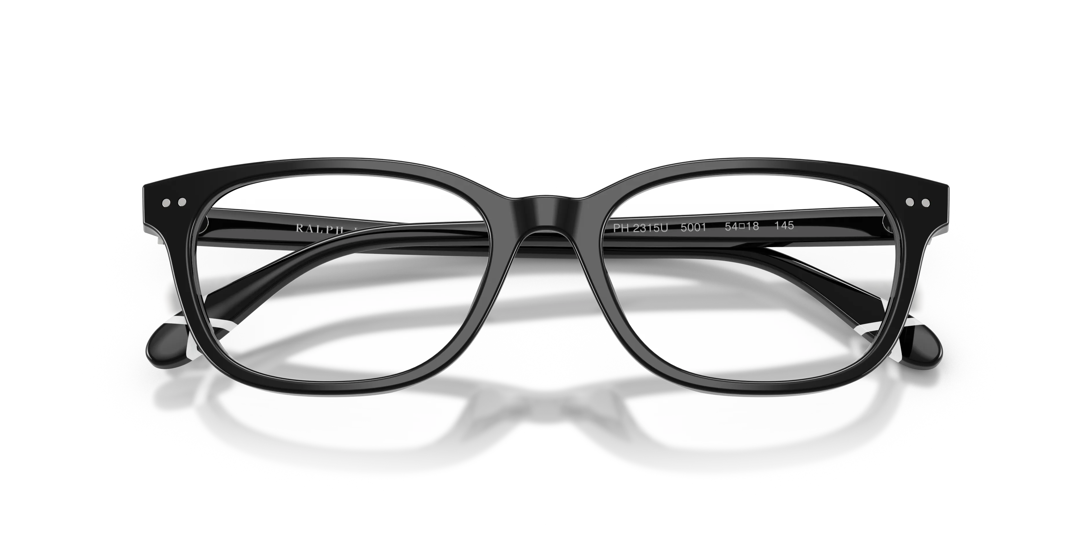 Polo Ralph Lauren PH2315U 5001 Montature da vista Acetato Nero Trasparente Pillow Normale - immagine 2