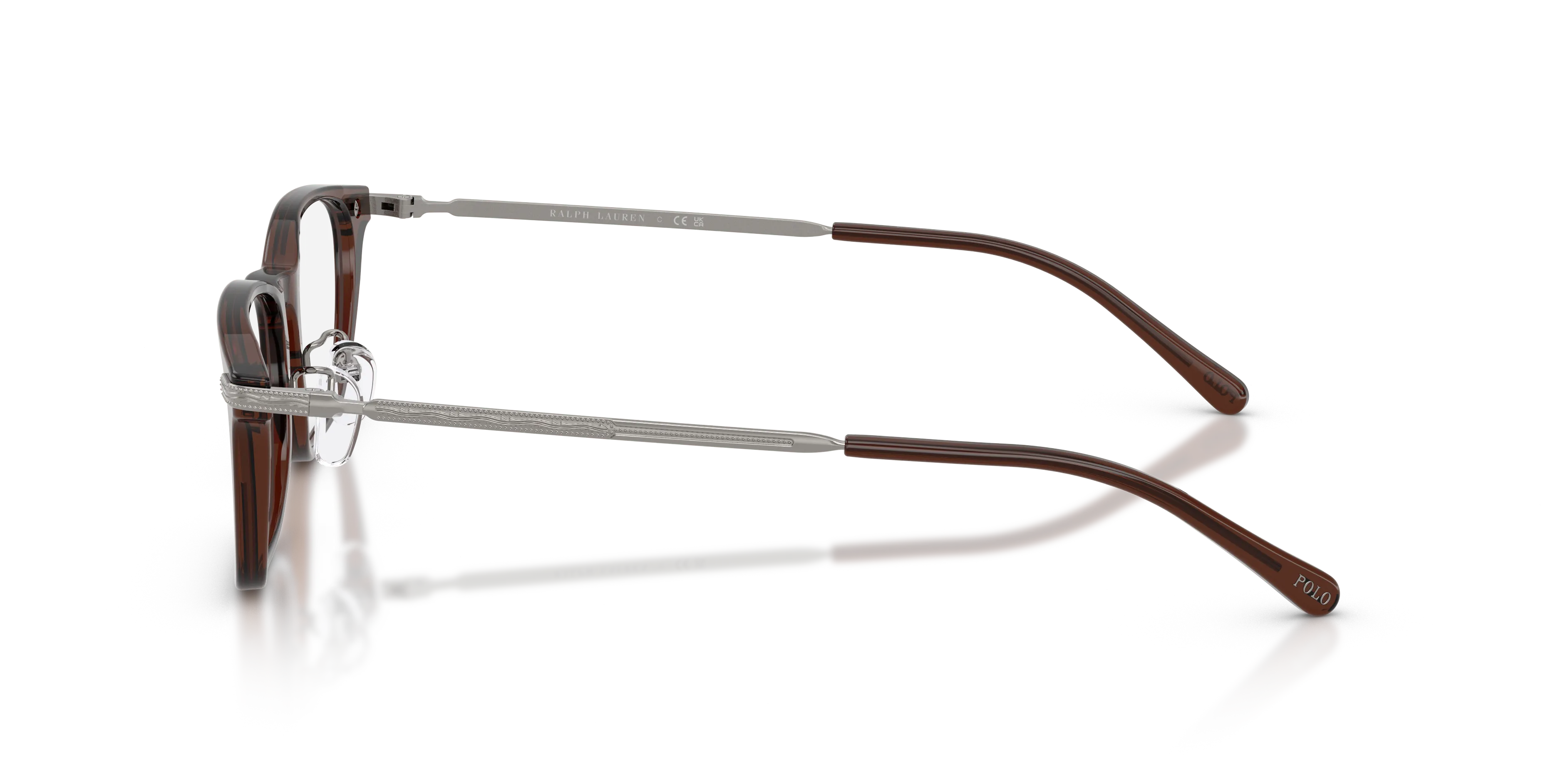 Polo Ralph Lauren PH2314D 6282 Montature da vista Acetato Marrone Trasparente Squadrata Normale - immagine 4