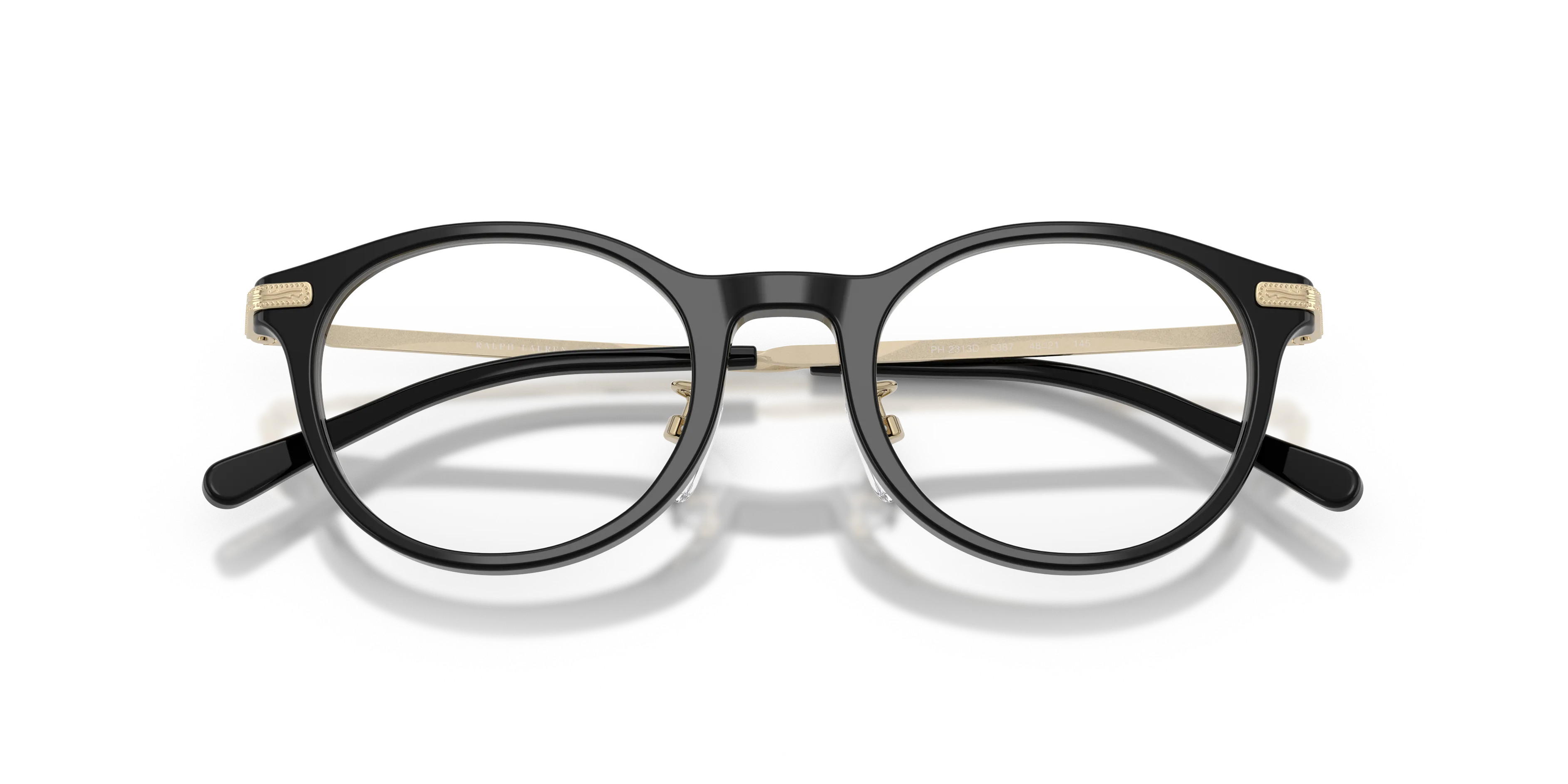 Polo Ralph Lauren PH2313D 5387 Montature da vista Acetato Nero Trasparente Pantos Normale - immagine 2