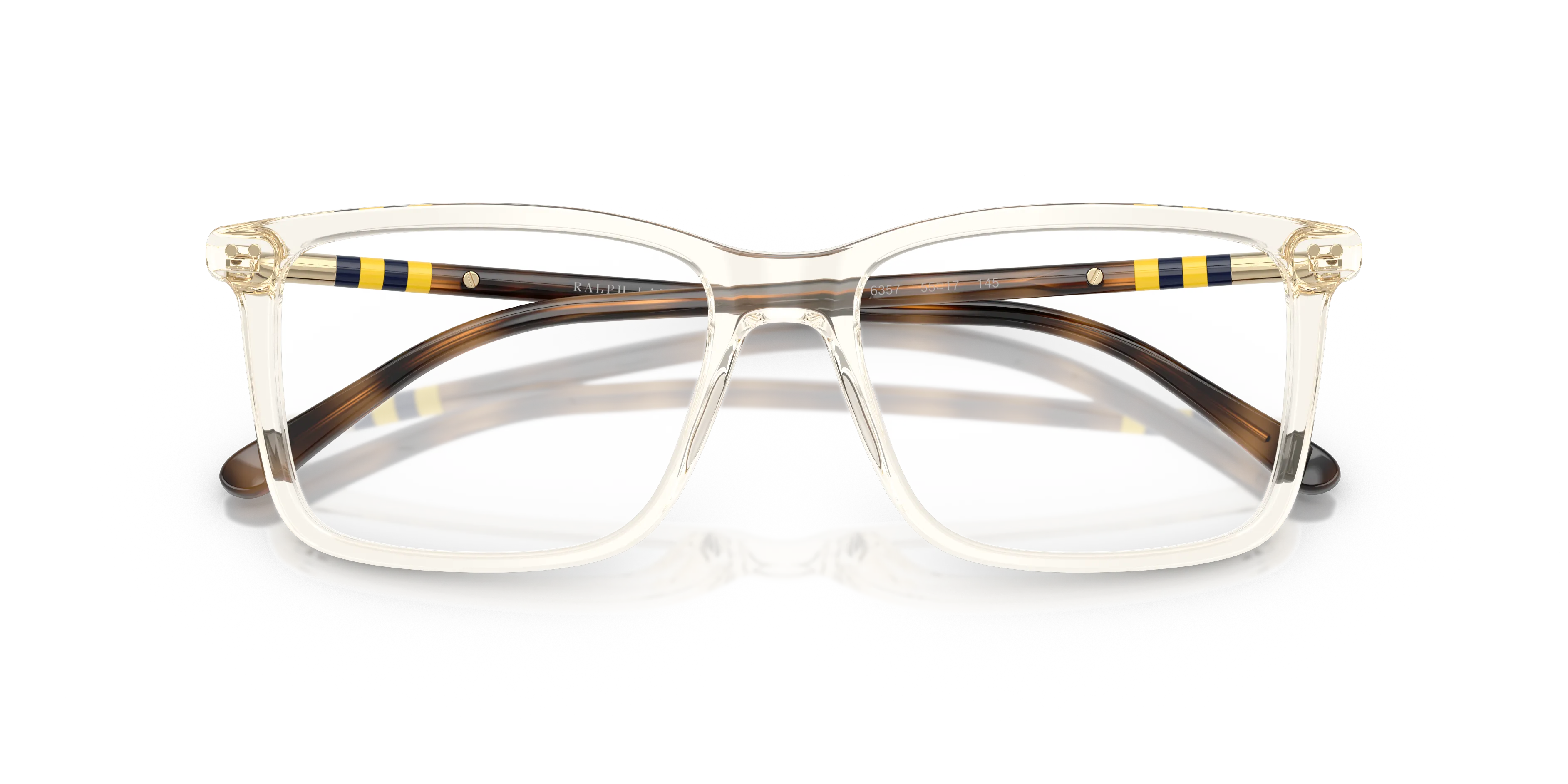 Polo Ralph Lauren PH2287 6357 Montature da vista Acetato Giallo Trasparente Squadrata Normale - immagine 2