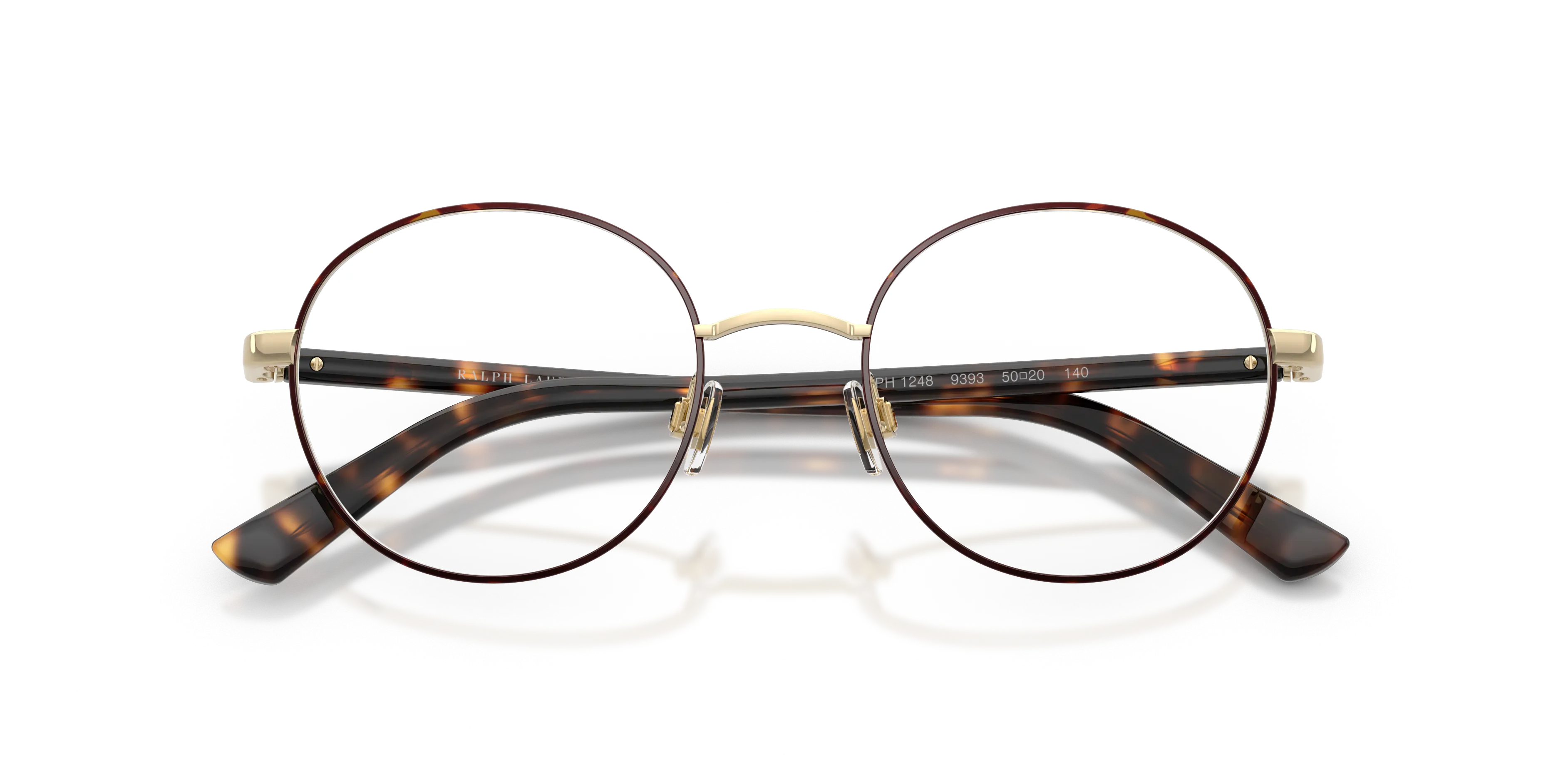 Polo Ralph Lauren PH1248 9393 Montature da vista Metallo Oro Trasparente Rotonda Normale - immagine 2