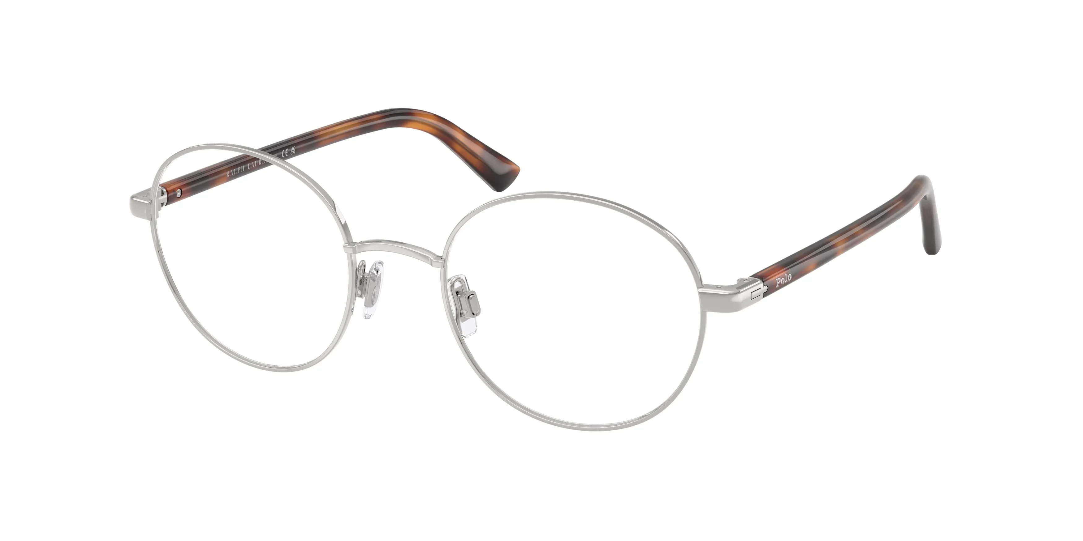 Polo Ralph Lauren PH1248 9001 Montature da vista Metallo Argento Trasparente Rotonda Normale - immagine 1