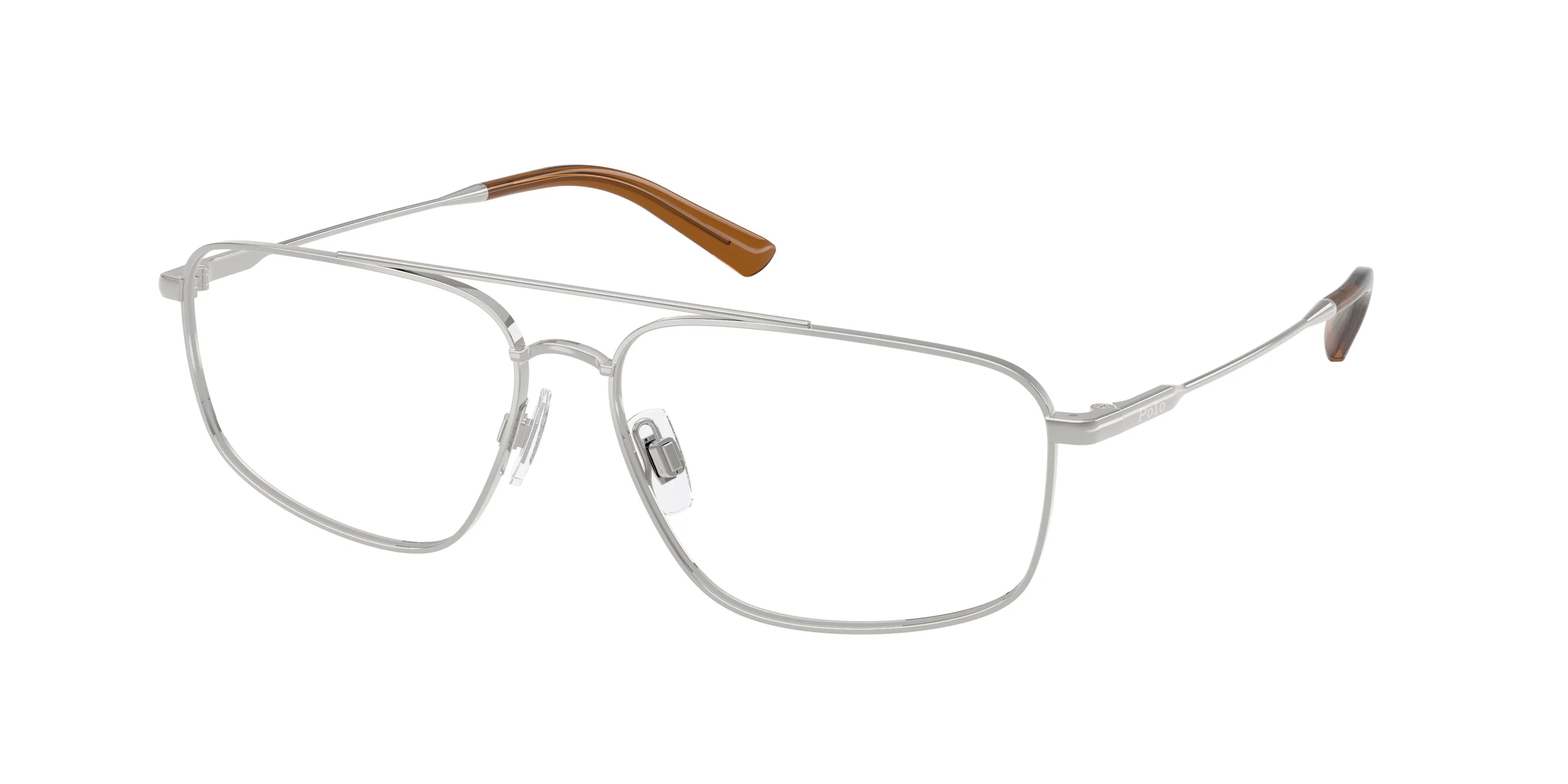 Polo Ralph Lauren PH1247 9001 Montature da vista Metallo Argento Trasparente Pilot Normale - immagine 1