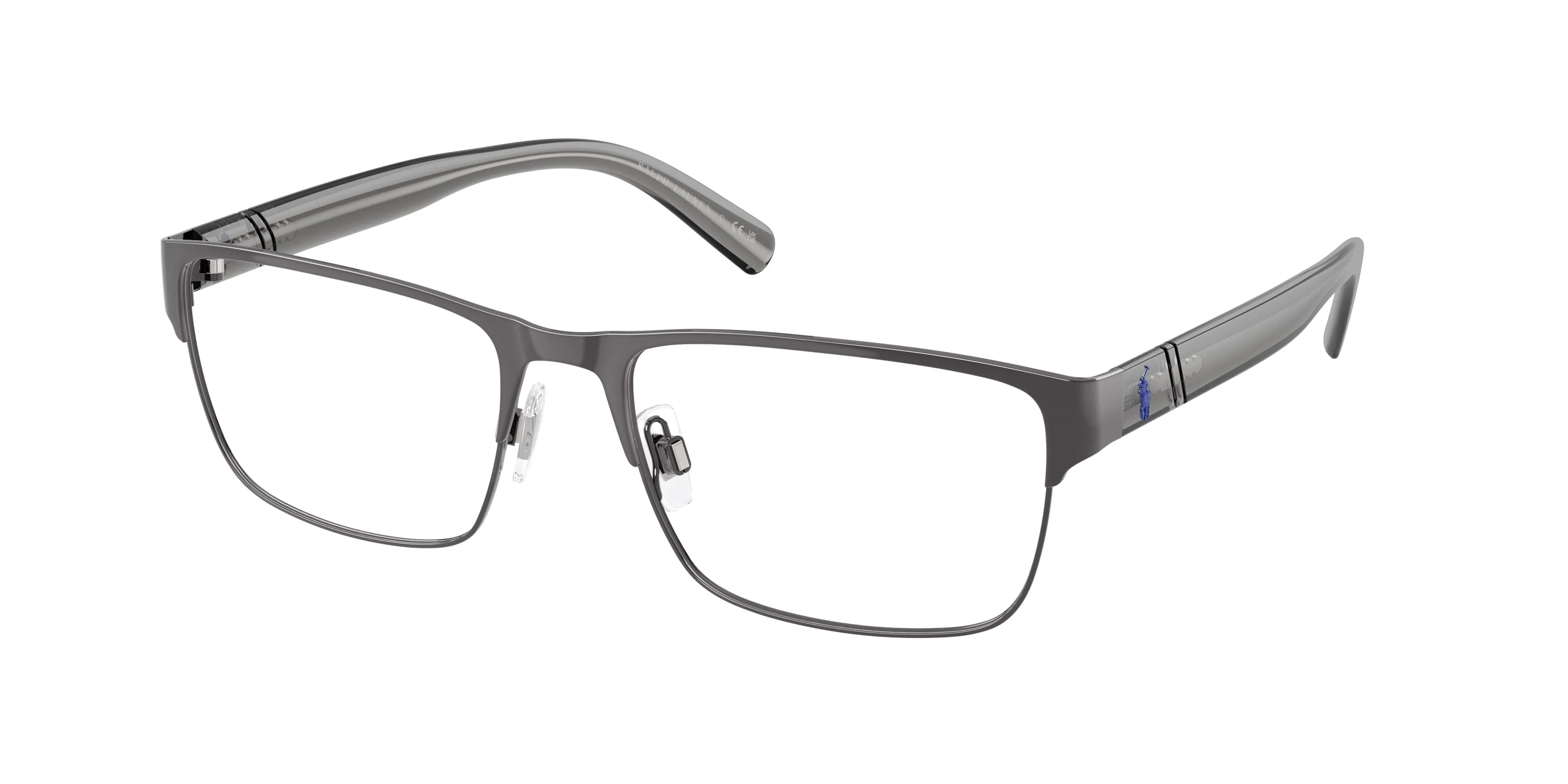 Polo Ralph Lauren PH1175 9215 Montature da vista Metallo Grigio Trasparente Squadrata Normale - immagine 1