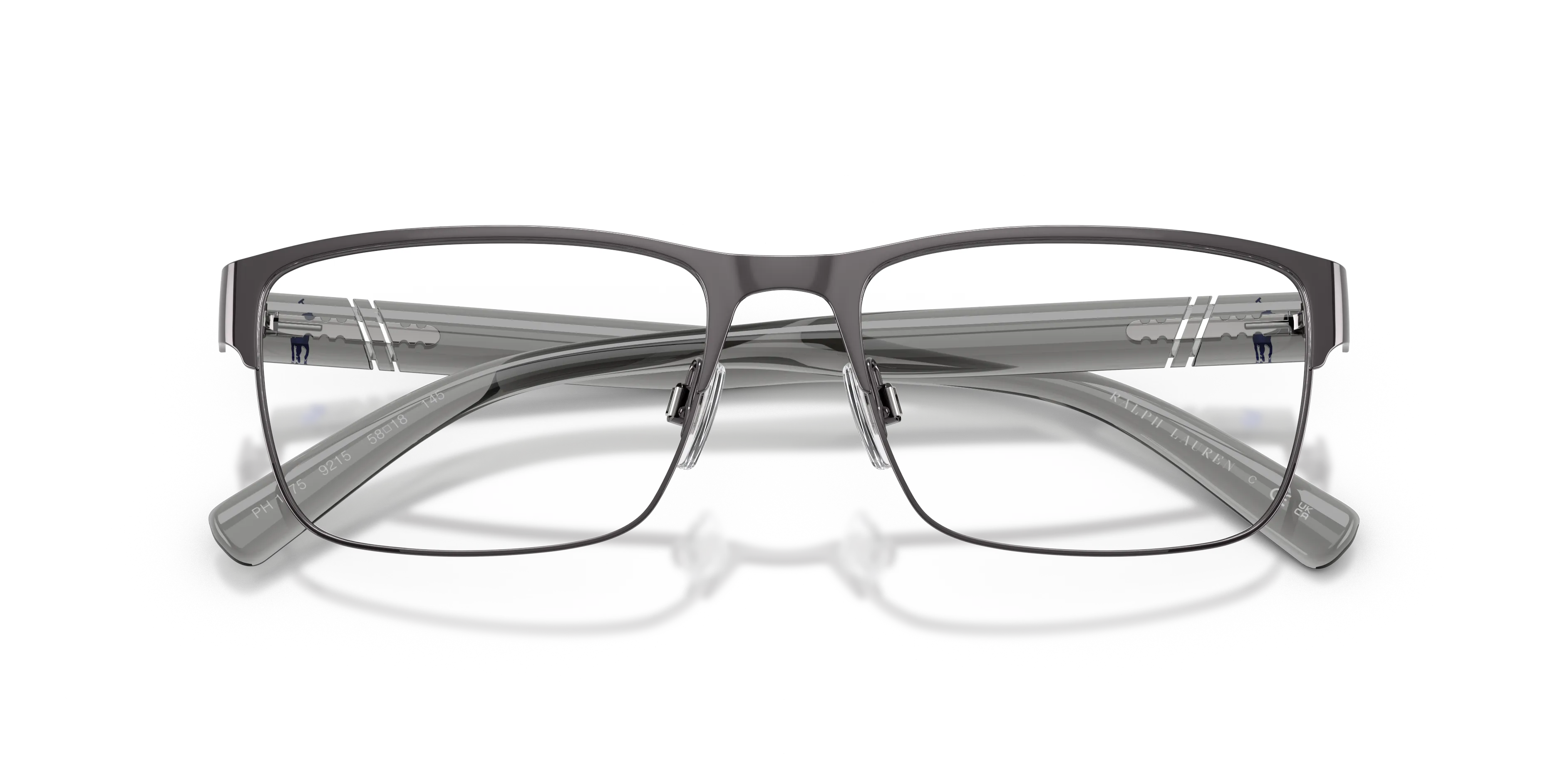 Polo Ralph Lauren PH1175 9215 Montature da vista Metallo Grigio Trasparente Squadrata Normale - immagine 2