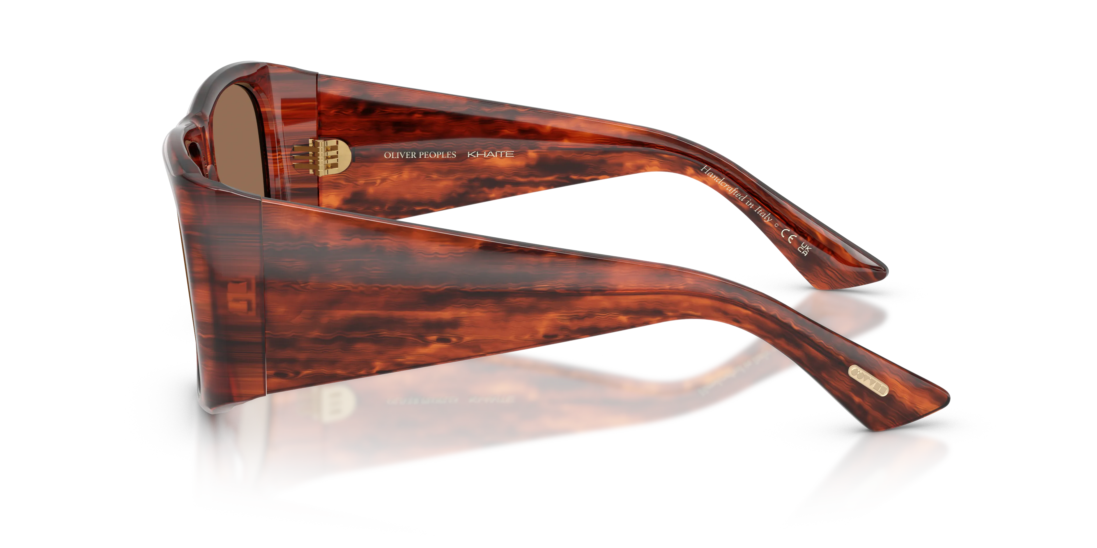 Oliver Peoples OV5638SU 1965C 172573 Occhiali da sole Acetato Rosso Marrone Squadrata Normale - immagine 4
