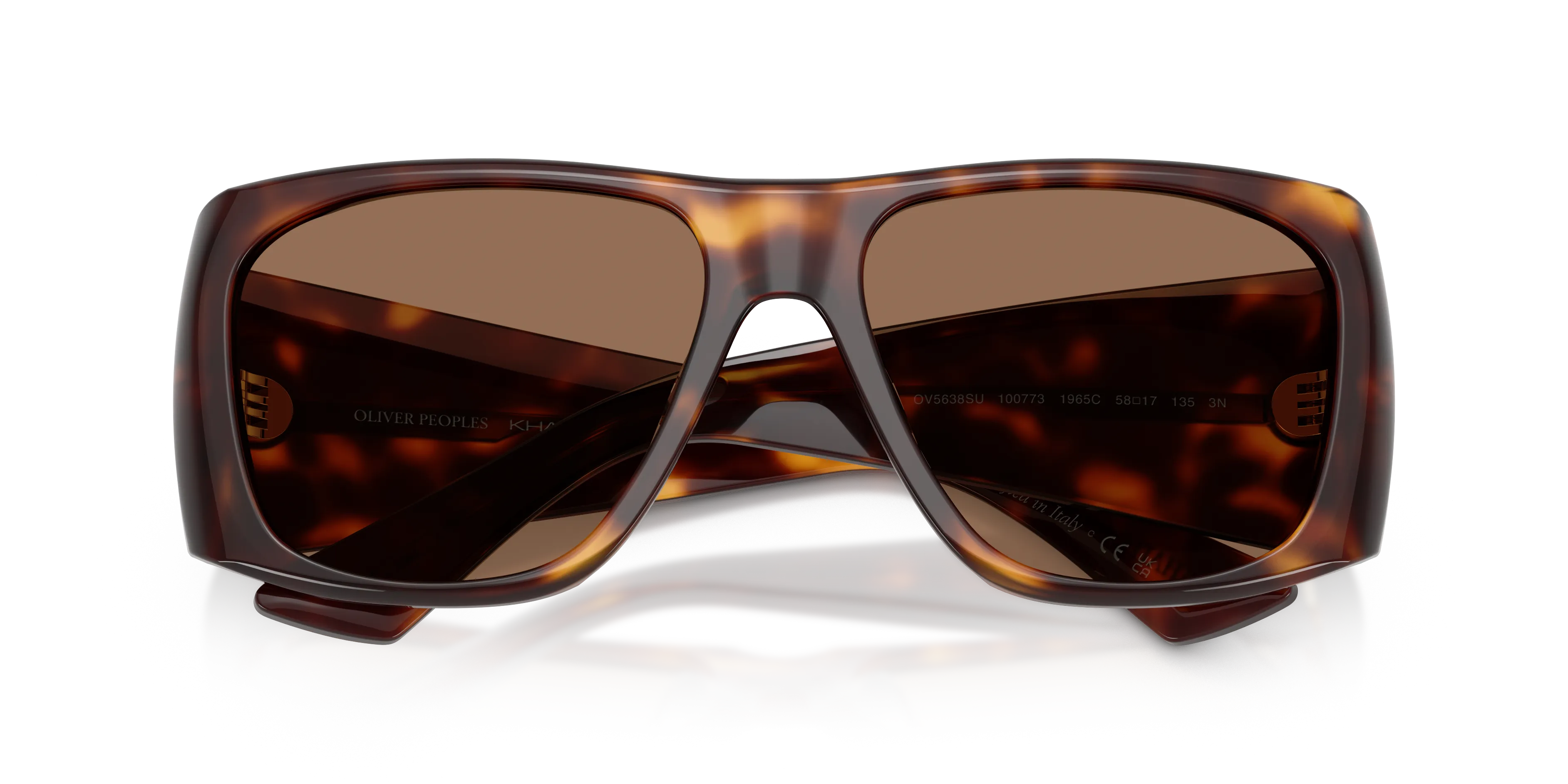 Oliver Peoples OV5638SU 1965C 100773 Occhiali da sole Acetato Tartaruga Marrone Squadrata Normale - immagine 2