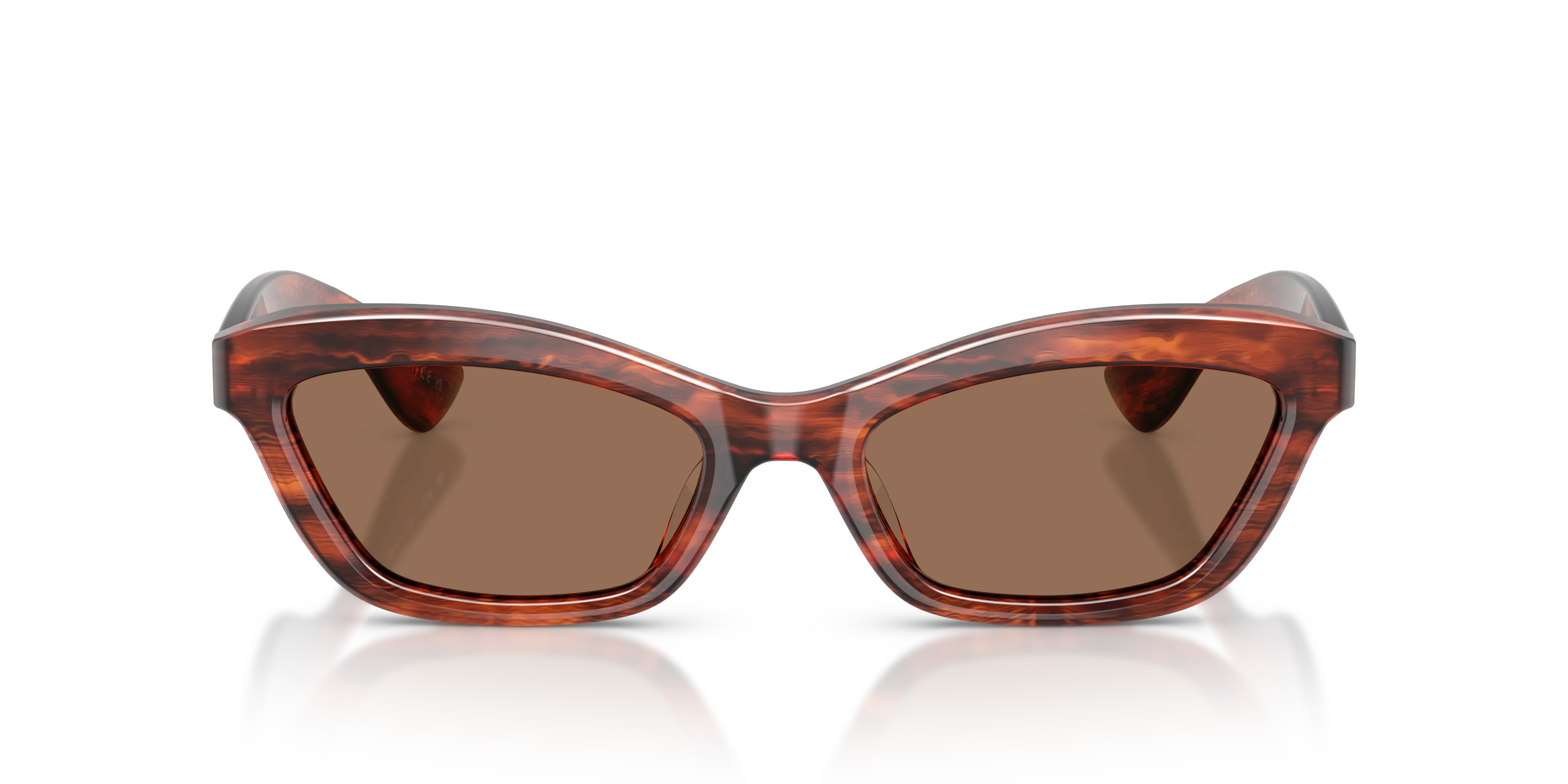 Oliver Peoples OV5637SU 1997C 172573 Occhiali da sole Acetato Rosso Marrone Cat Eye Normale - immagine 3