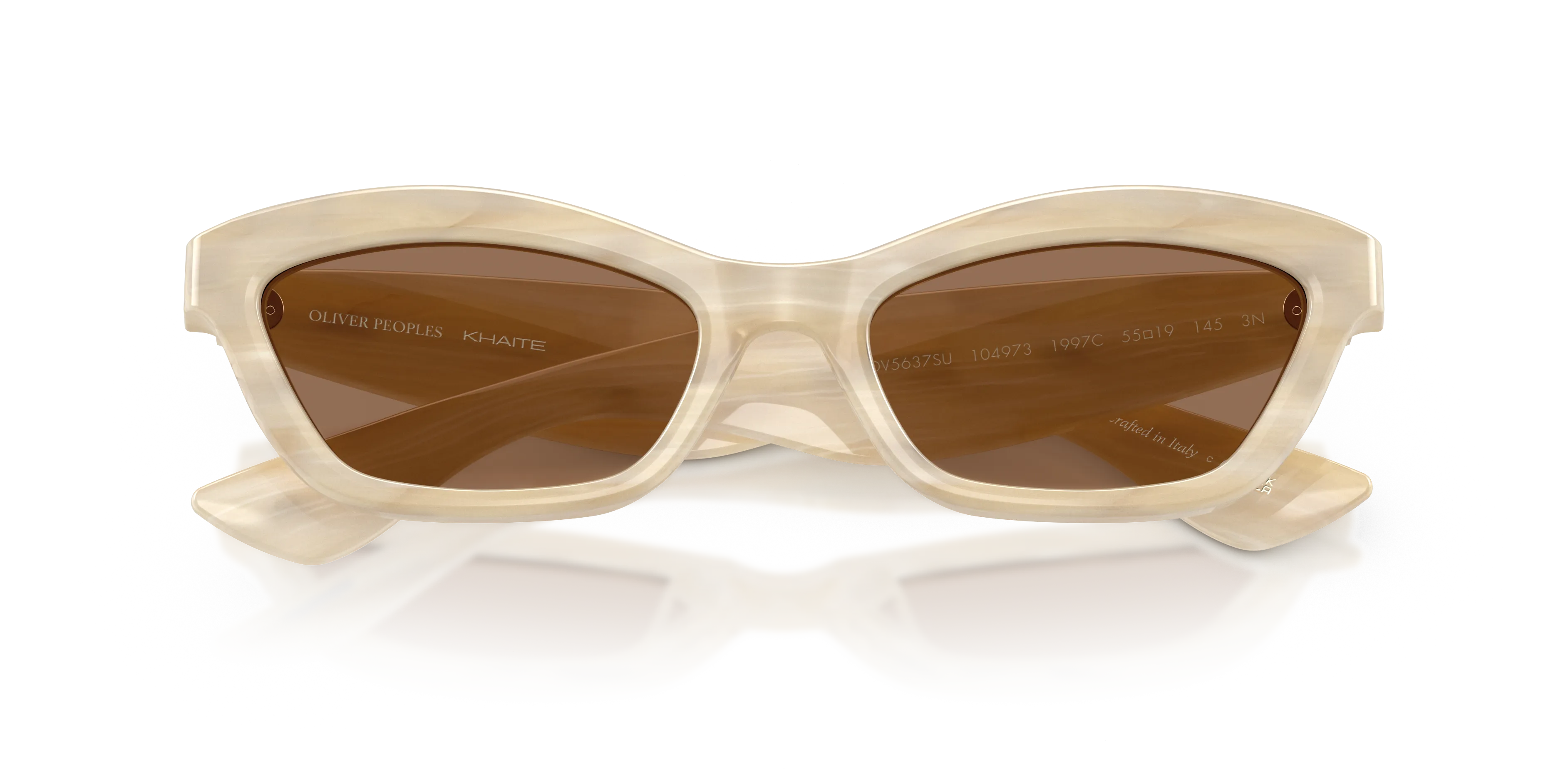 Oliver Peoples OV5637SU 1997C 104973 Occhiali da sole Acetato Beige Marrone Cat Eye Normale - immagine 2
