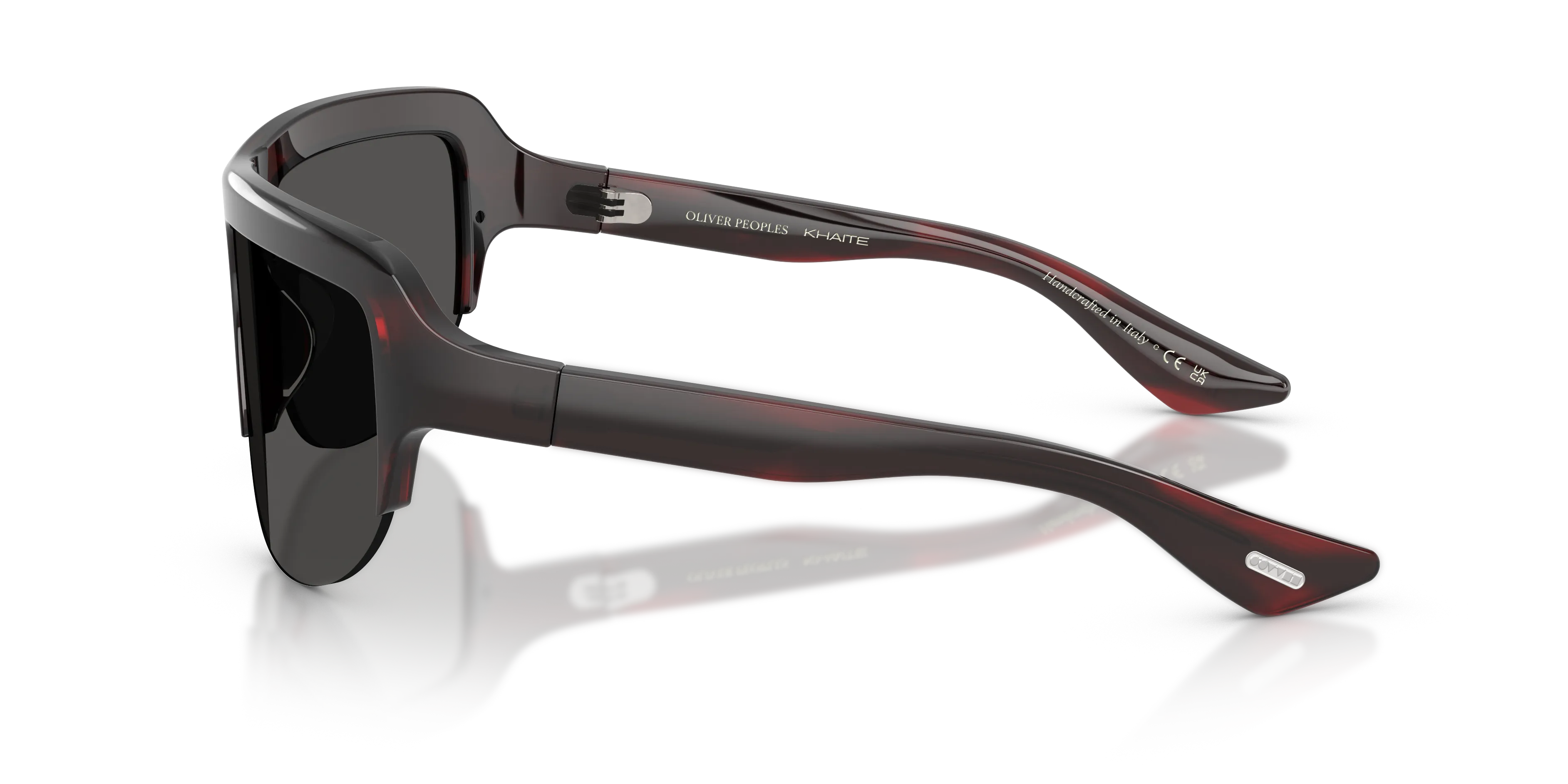 Oliver Peoples OV5636SU 1975C 181587 Occhiali da sole Acetato Rosso Grigio Geometrica Normale - immagine 4