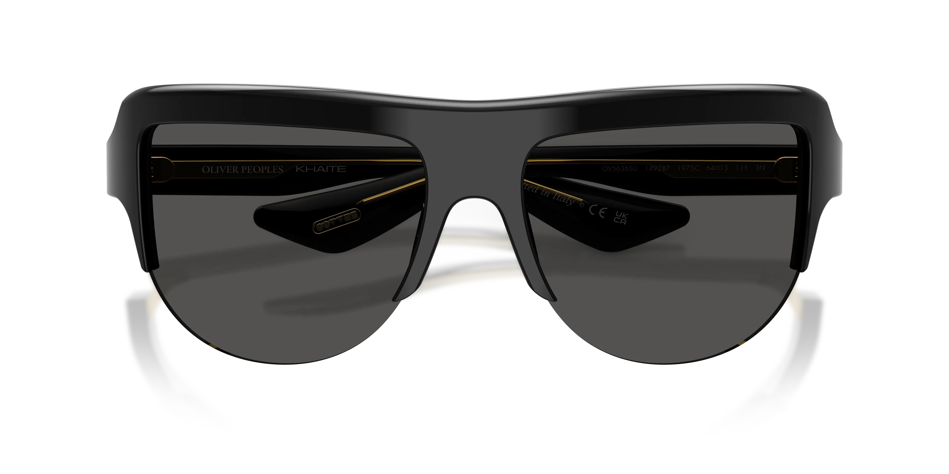 Oliver Peoples OV5636SU 1975C 149287 Occhiali da sole Acetato Nero Grigio Geometrica Normale - immagine 2