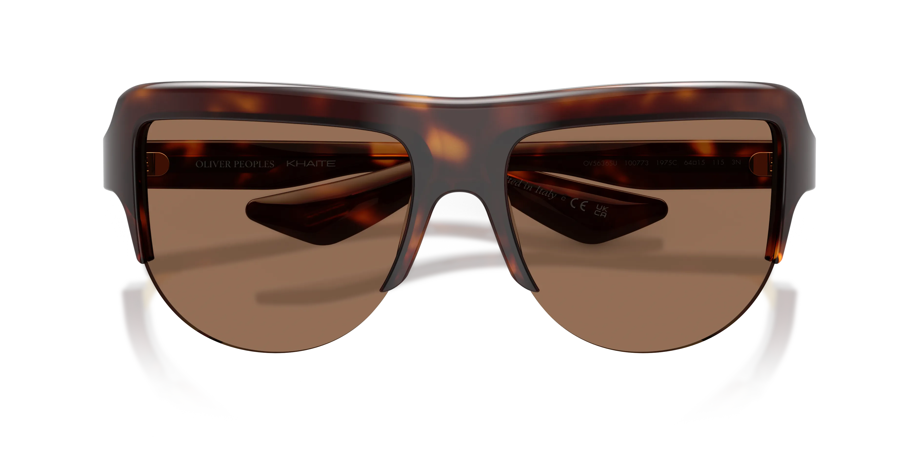 Oliver Peoples OV5636SU 1975C 100773 Occhiali da sole Acetato Tartaruga Marrone Geometrica Normale - immagine 2