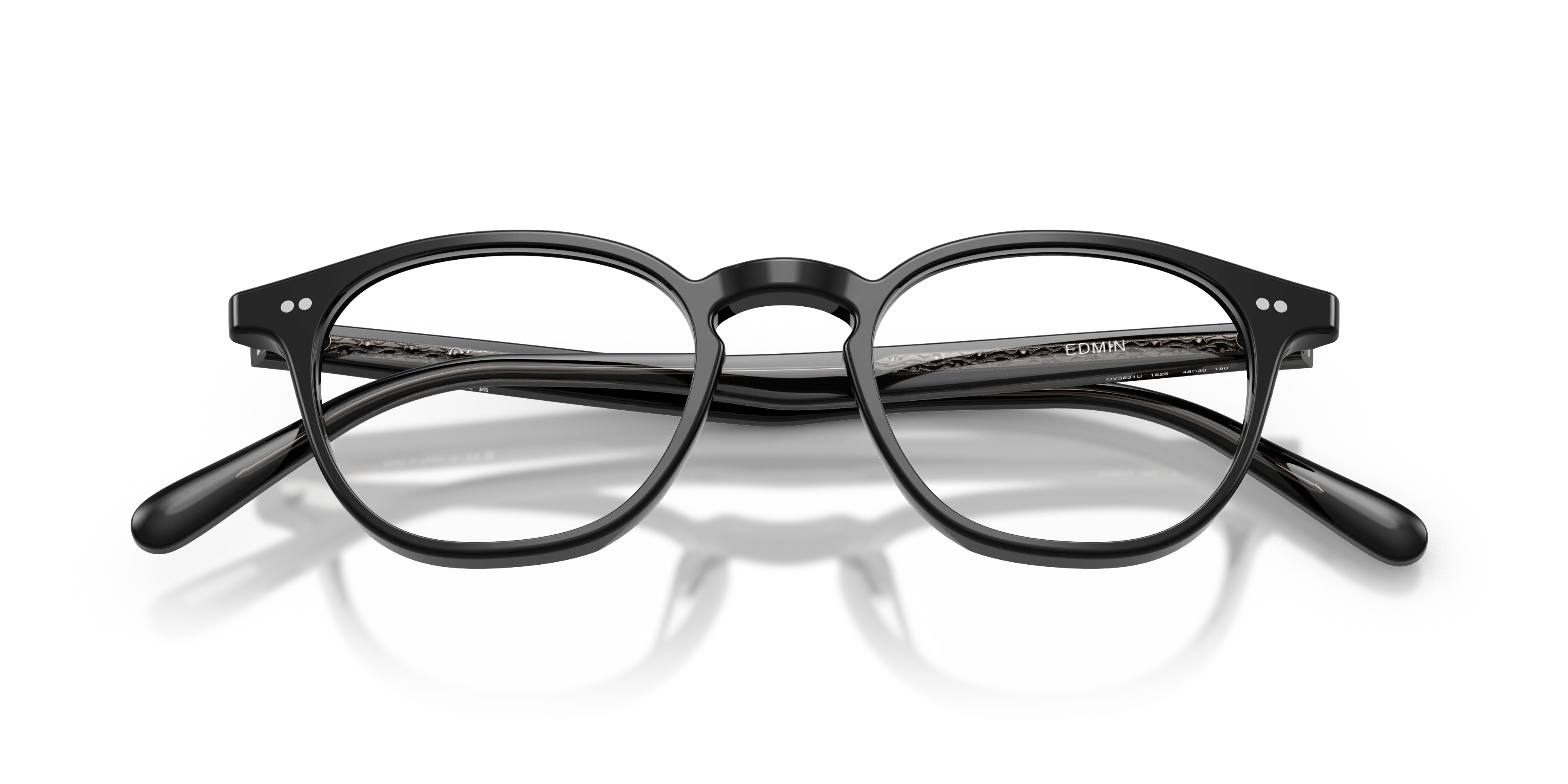 Oliver Peoples OV5631U EDMIN 1826 Montature da vista Acetato Nero Trasparente Pantos Normale - immagine 2