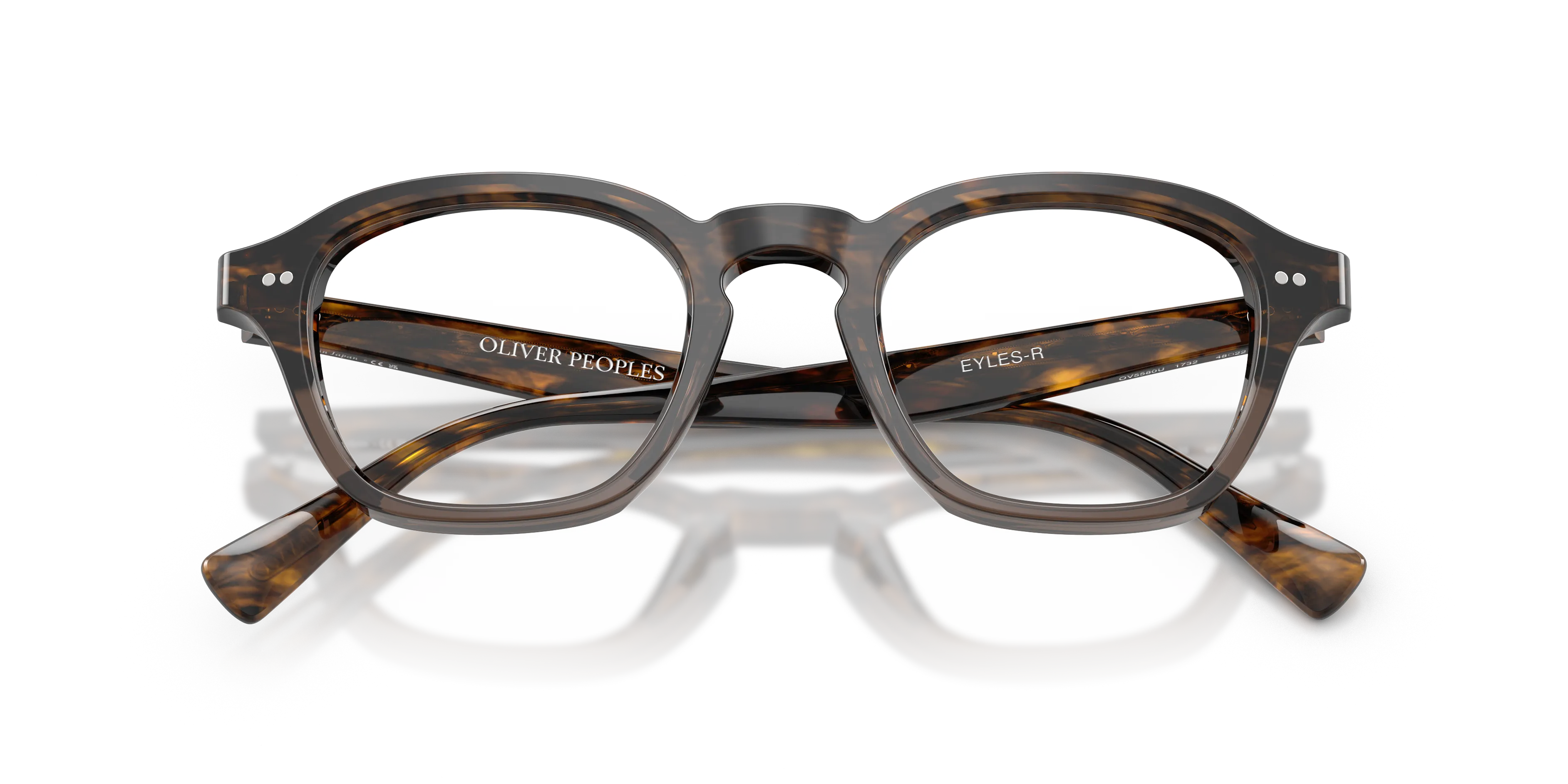 Oliver Peoples OV5580U EYLES-R 1732 Montature da vista Acetato Rosso Trasparente Squadrata Normale - immagine 2