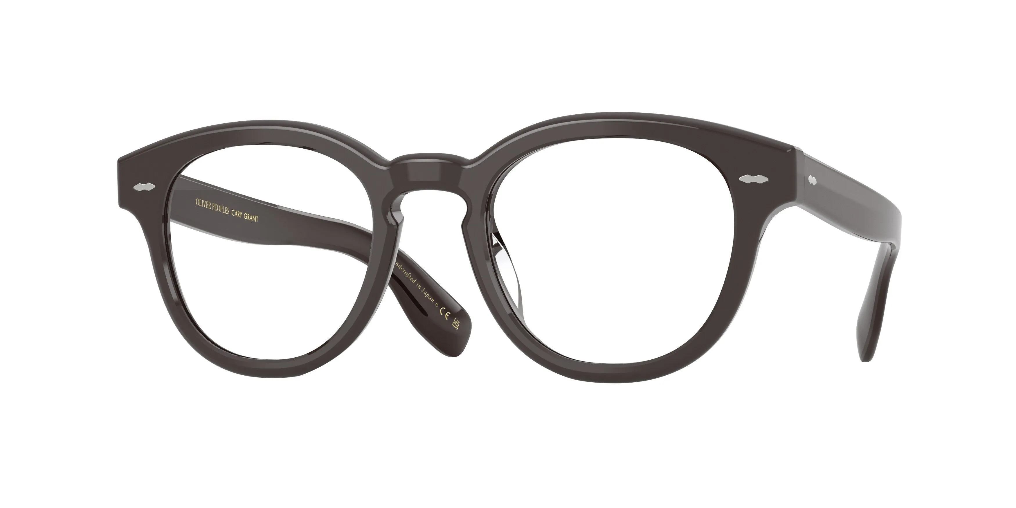Oliver Peoples OV5413U CARY GRANT 1772 Montature da vista Acetato Marrone Trasparente Rotonda Normale - immagine 1