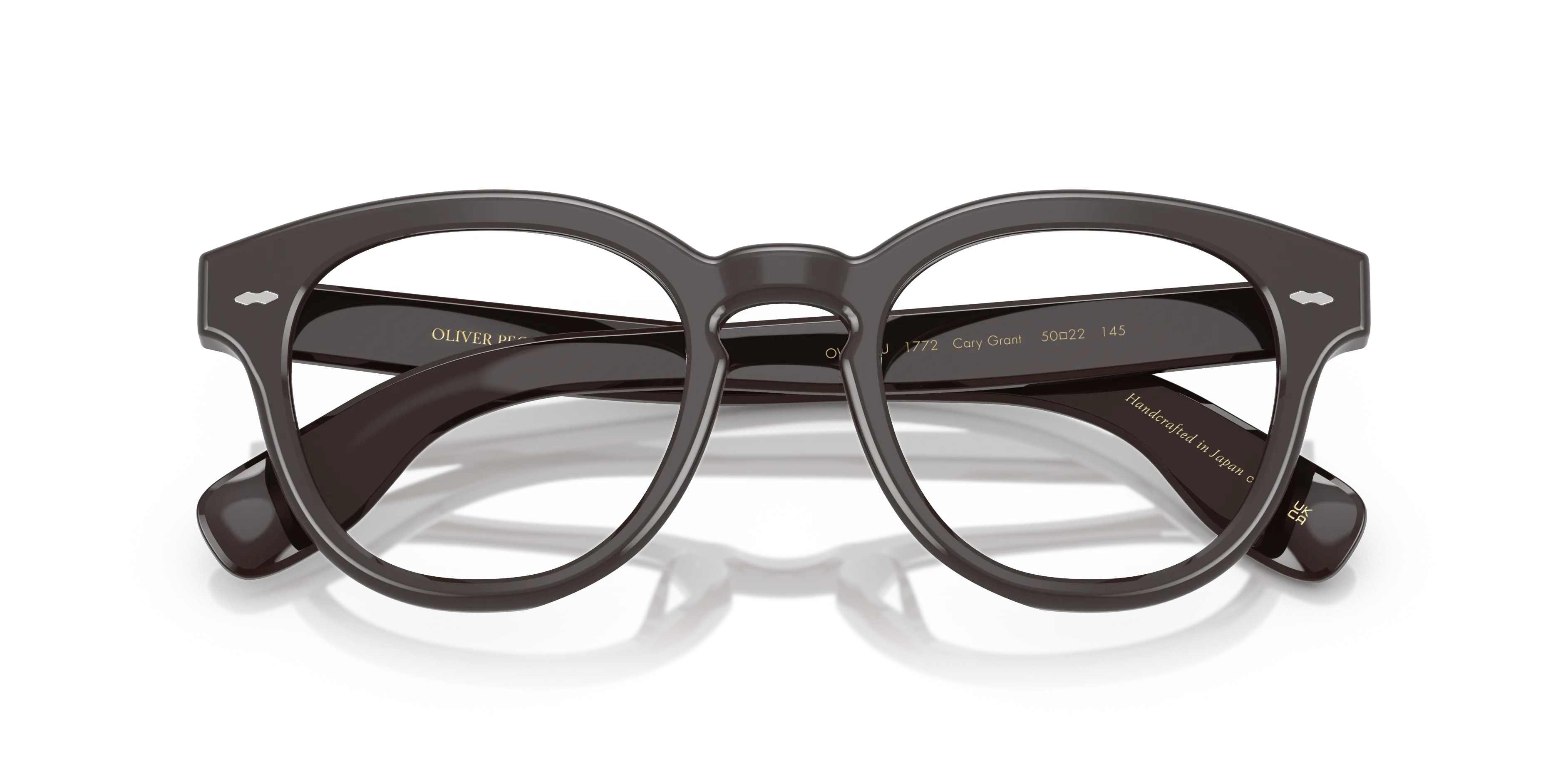 Oliver Peoples OV5413U CARY GRANT 1772 Montature da vista Acetato Marrone Trasparente Rotonda Normale - immagine 2