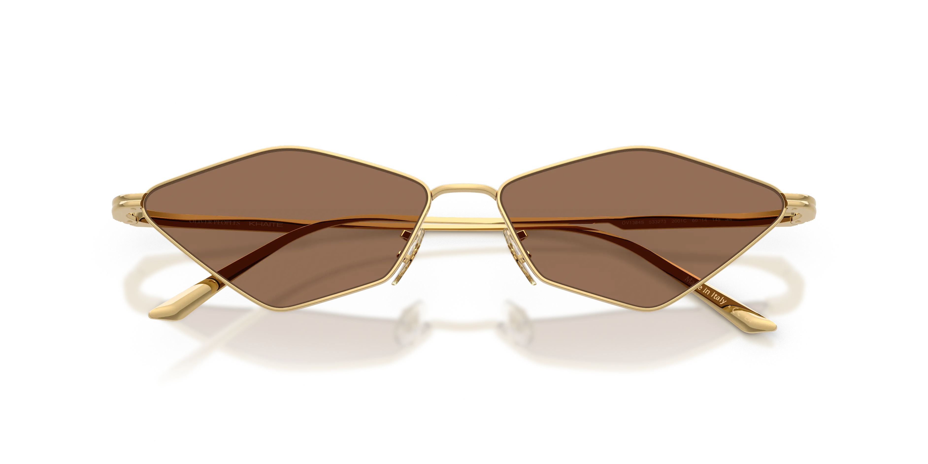 Oliver Peoples OV1384S 2001C 533273 Occhiali da sole Metallo Oro Marrone Geometrica Normale - immagine 2
