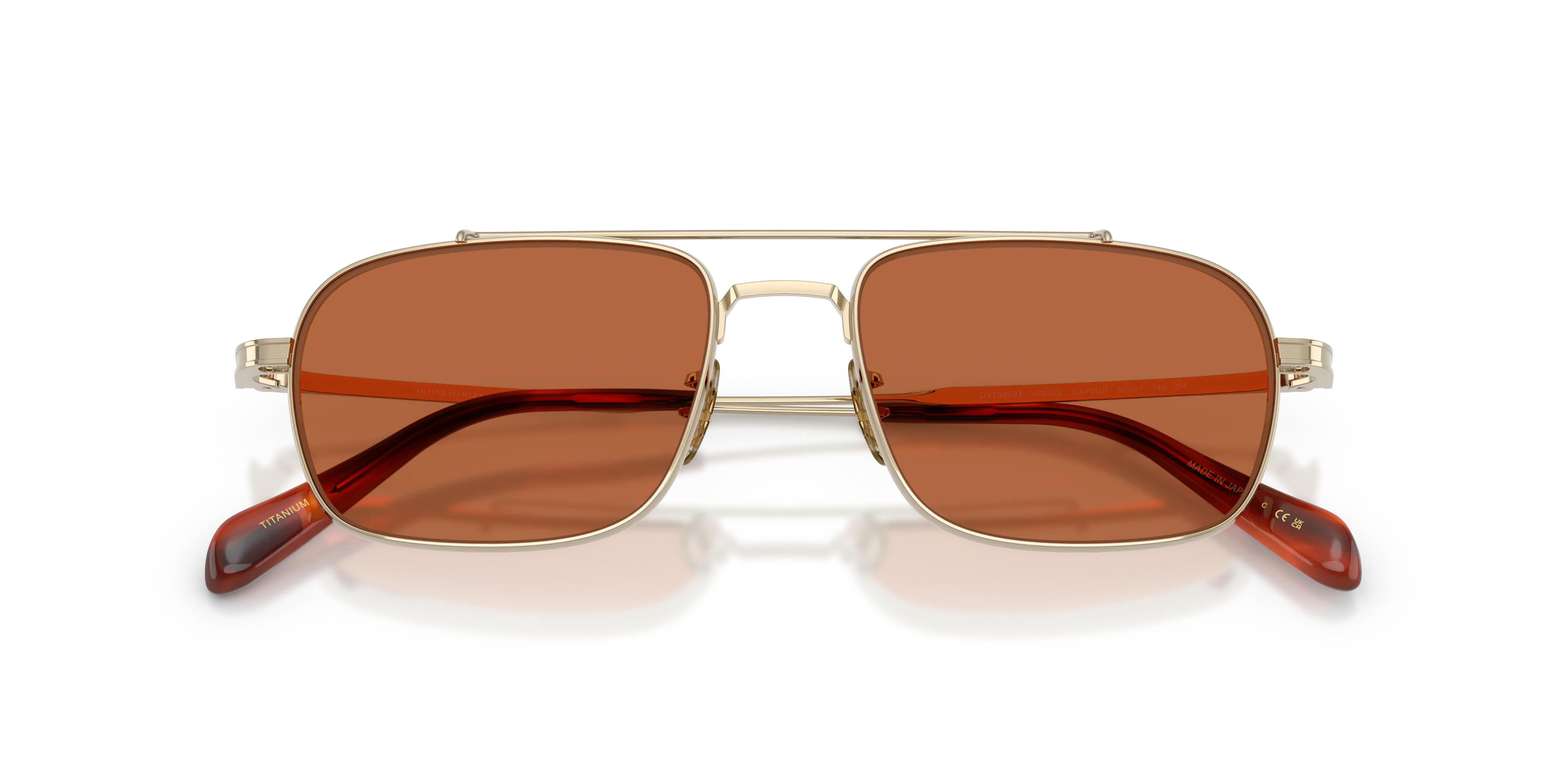 Oliver Peoples OV1382ST CAYLOR 503553 Occhiali da sole Titanio Oro Marrone Geometrica Normale - immagine 2