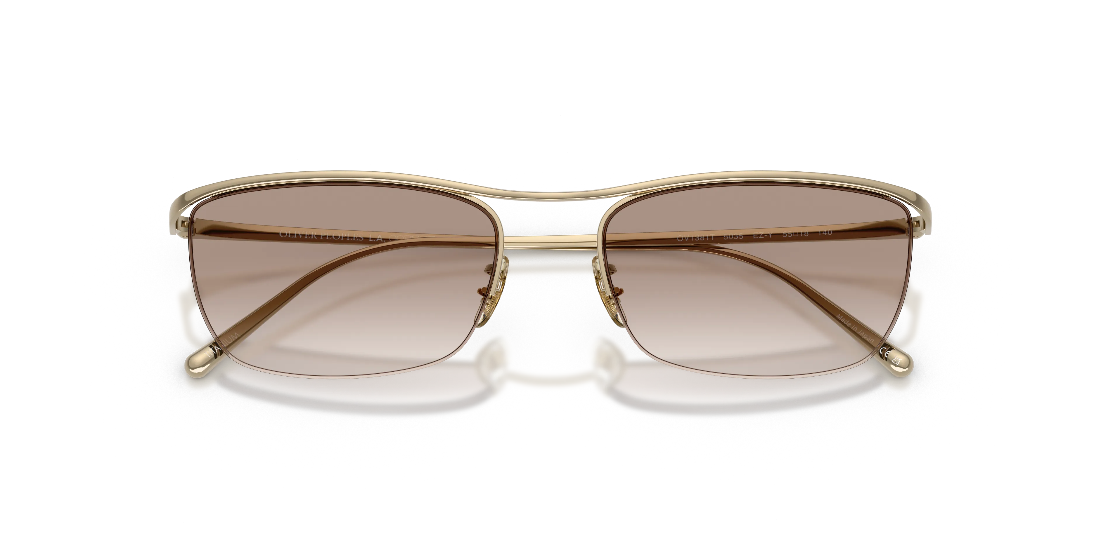Oliver Peoples OV1381T EZ-Y 5035 Montature da vista Titanio Oro Trasparente Squadrata Normale - immagine 2