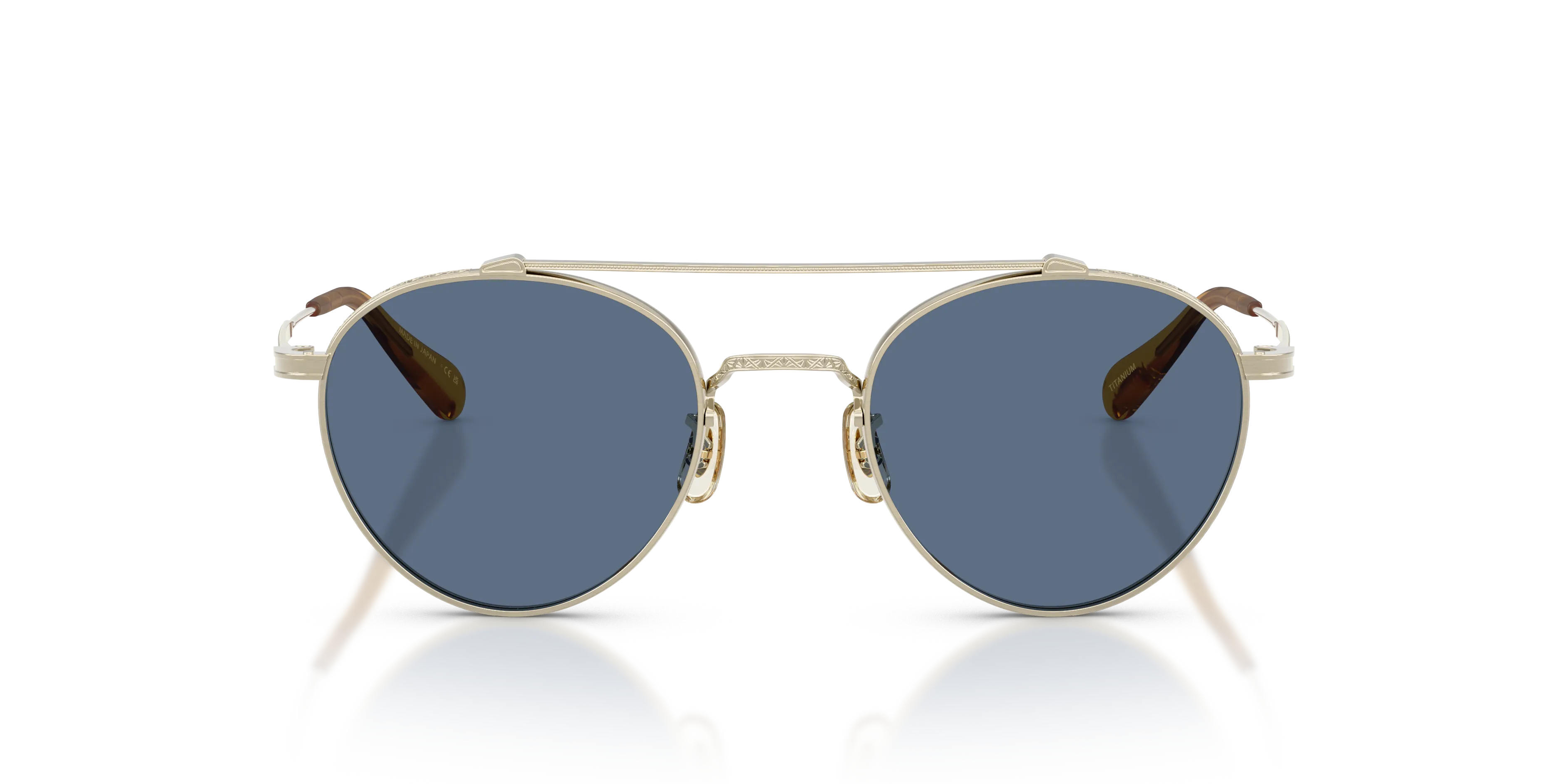 Oliver Peoples OV1223ST BRUNNER 534780 Occhiali da sole Titanio Oro Blu Pantos Normale - immagine 3