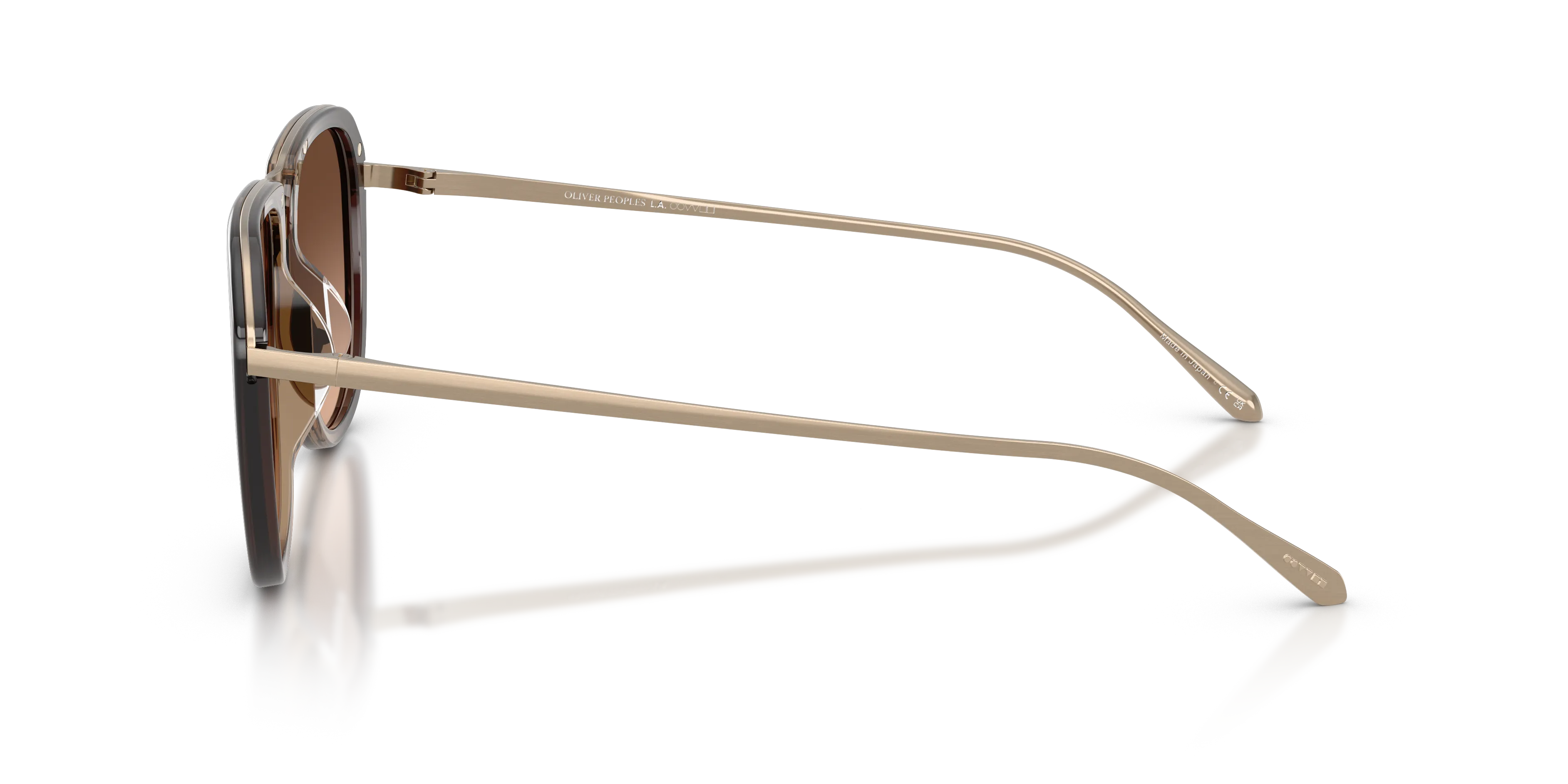 Oliver Peoples OV1387ST MODEL 2 1832A5 Occhiali da sole Titanio Marrone Marrone Squadrata Normale Sfumato - immagine 4