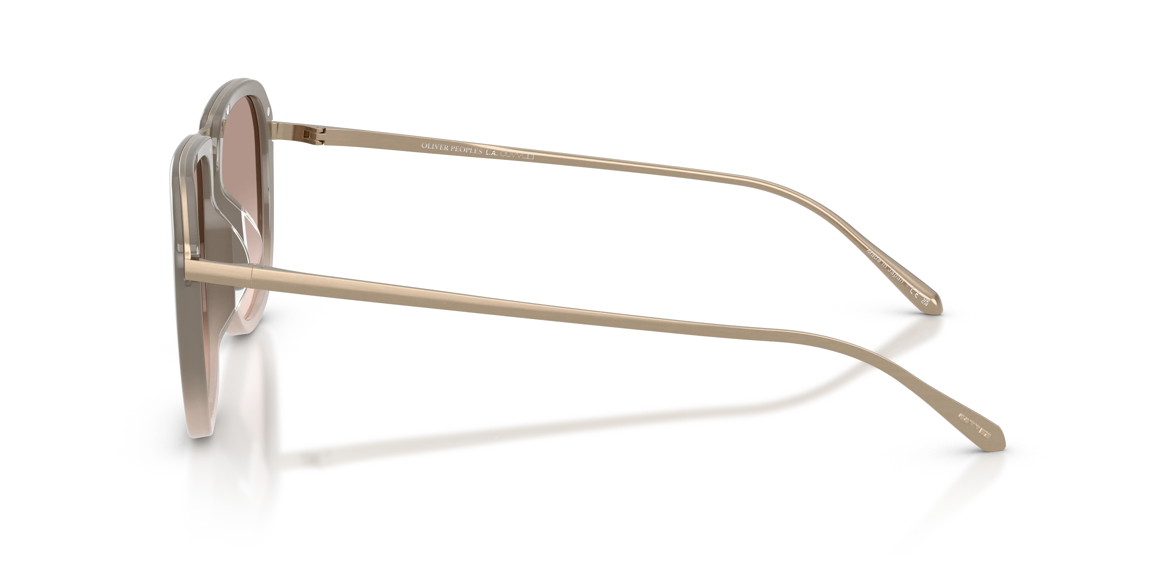 Oliver Peoples OV1387ST MODEL 2 18318Z Occhiali da sole Titanio Marrone Rosa Squadrata Specchiate Sfumato - immagine 4