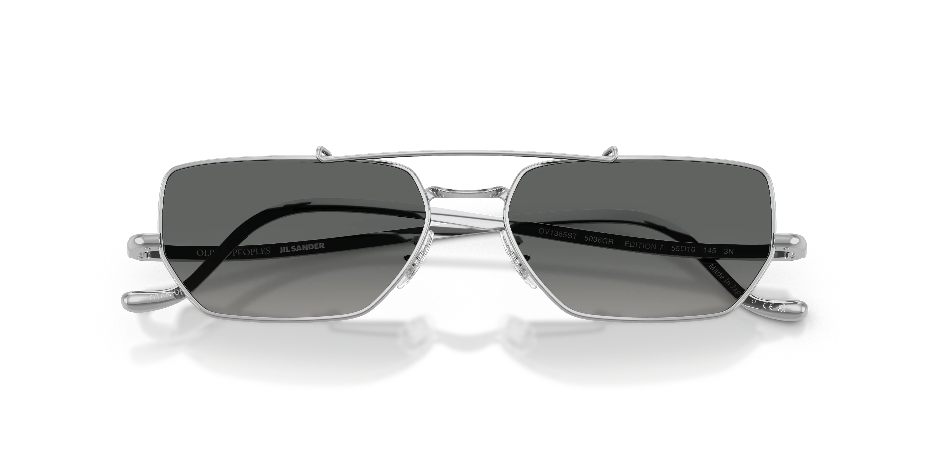 Oliver Peoples OV1385ST EDITION 7 5036GR Occhiali da sole Titanio Argento Grigio Geometrica Normale Sfumato - immagine 2