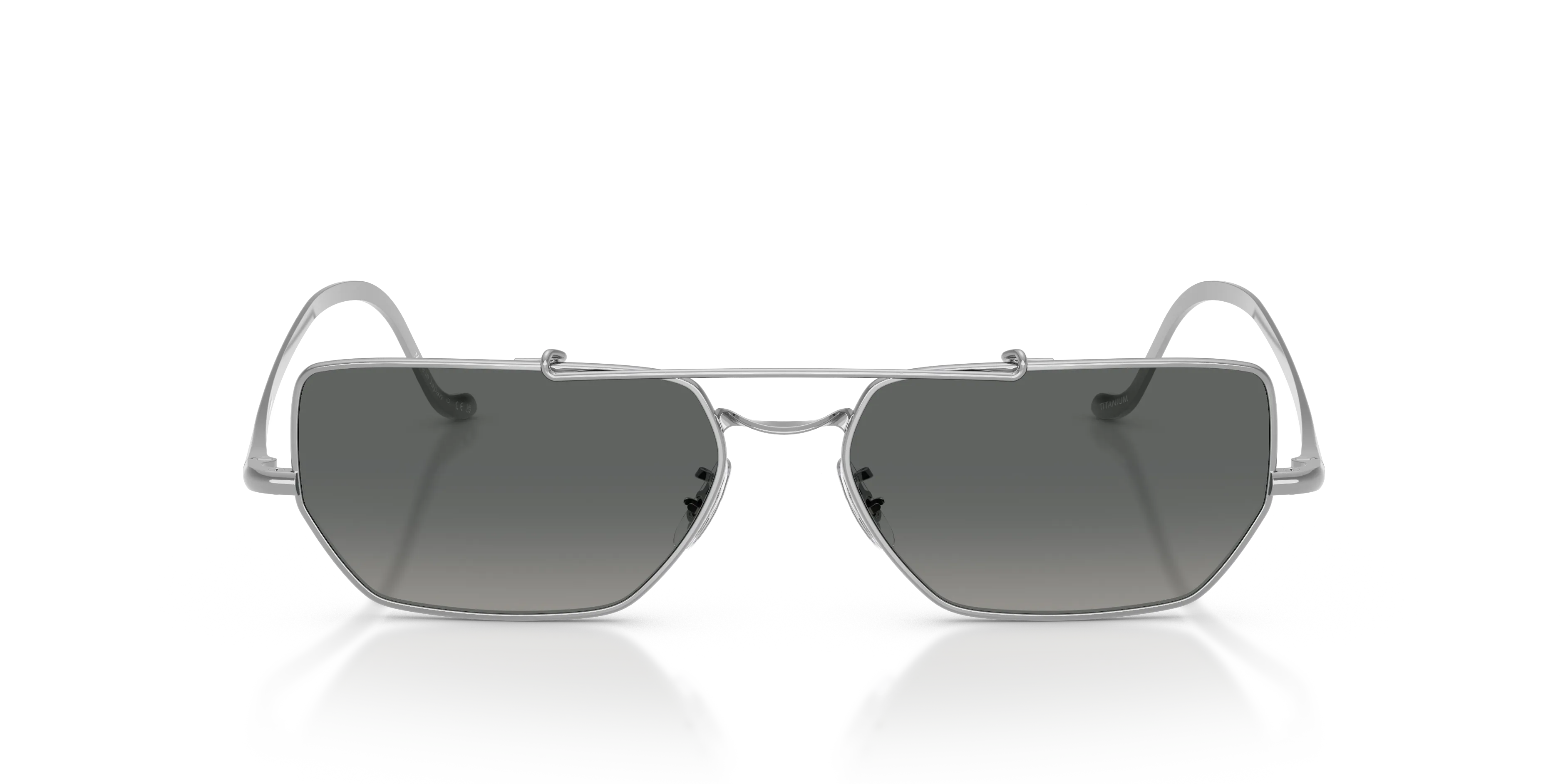 Oliver Peoples OV1385ST EDITION 7 5036GR Occhiali da sole Titanio Argento Grigio Geometrica Normale Sfumato - immagine 3