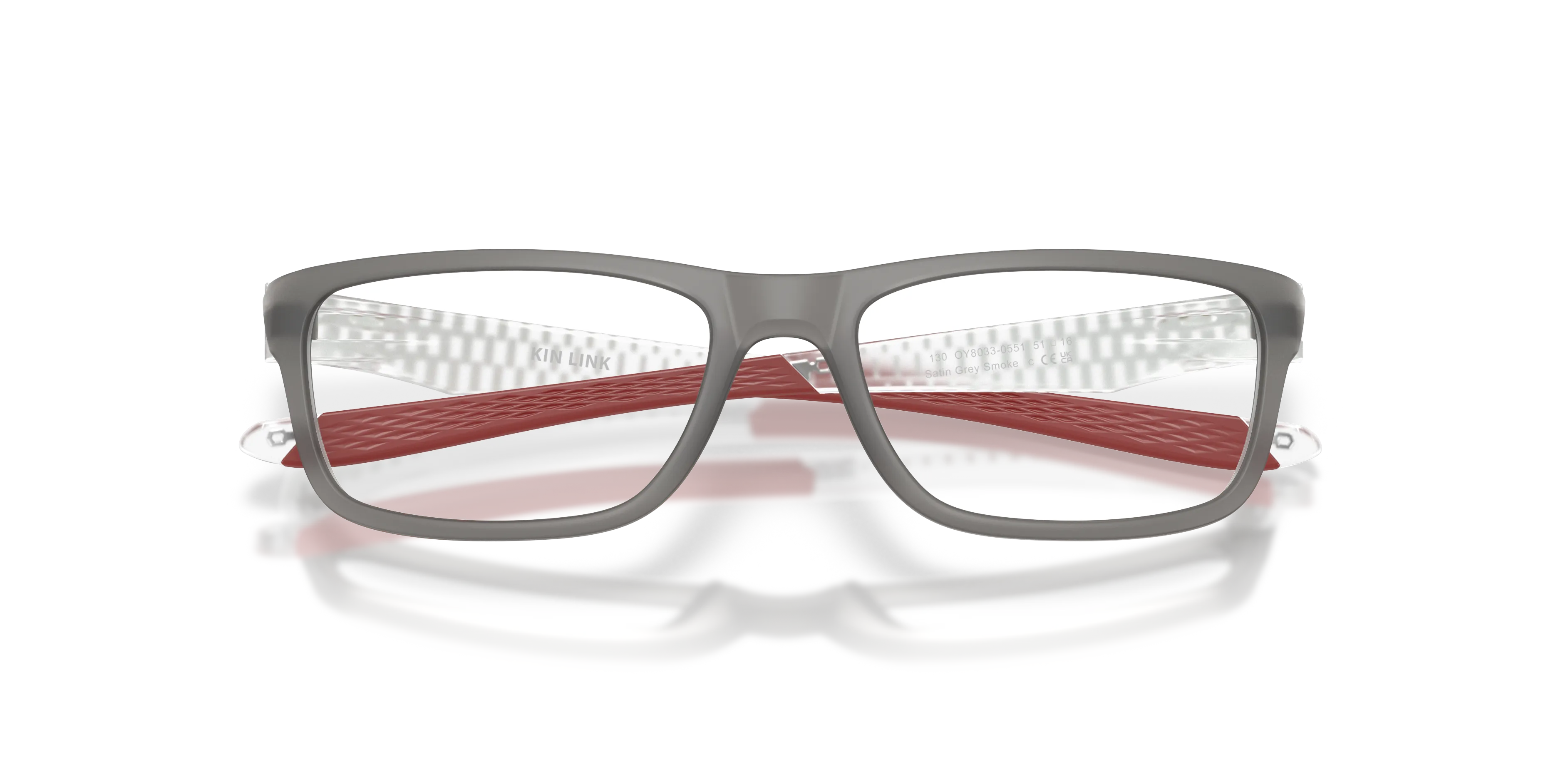 Oakley OY8033 KIN LINK 803305 Montature da vista bambino O_Matter Grigio Trasparente Squadrata Normale - immagine 2