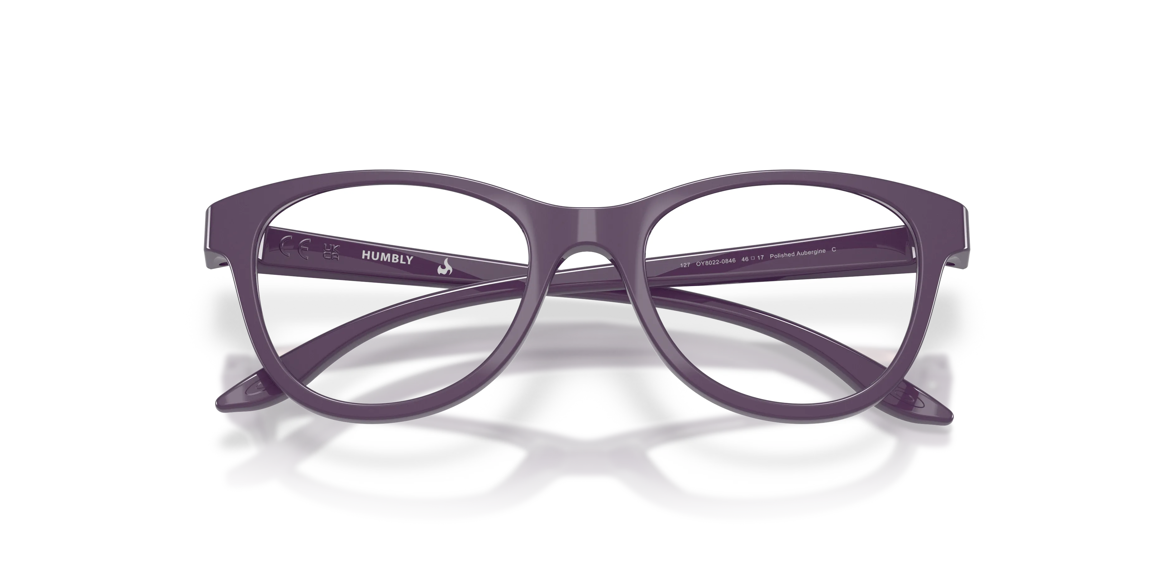 Oakley OY8022 HUMBLY 802208 Montature da vista bambino O_Matter Viola Trasparente Rotonda Normale - immagine 2