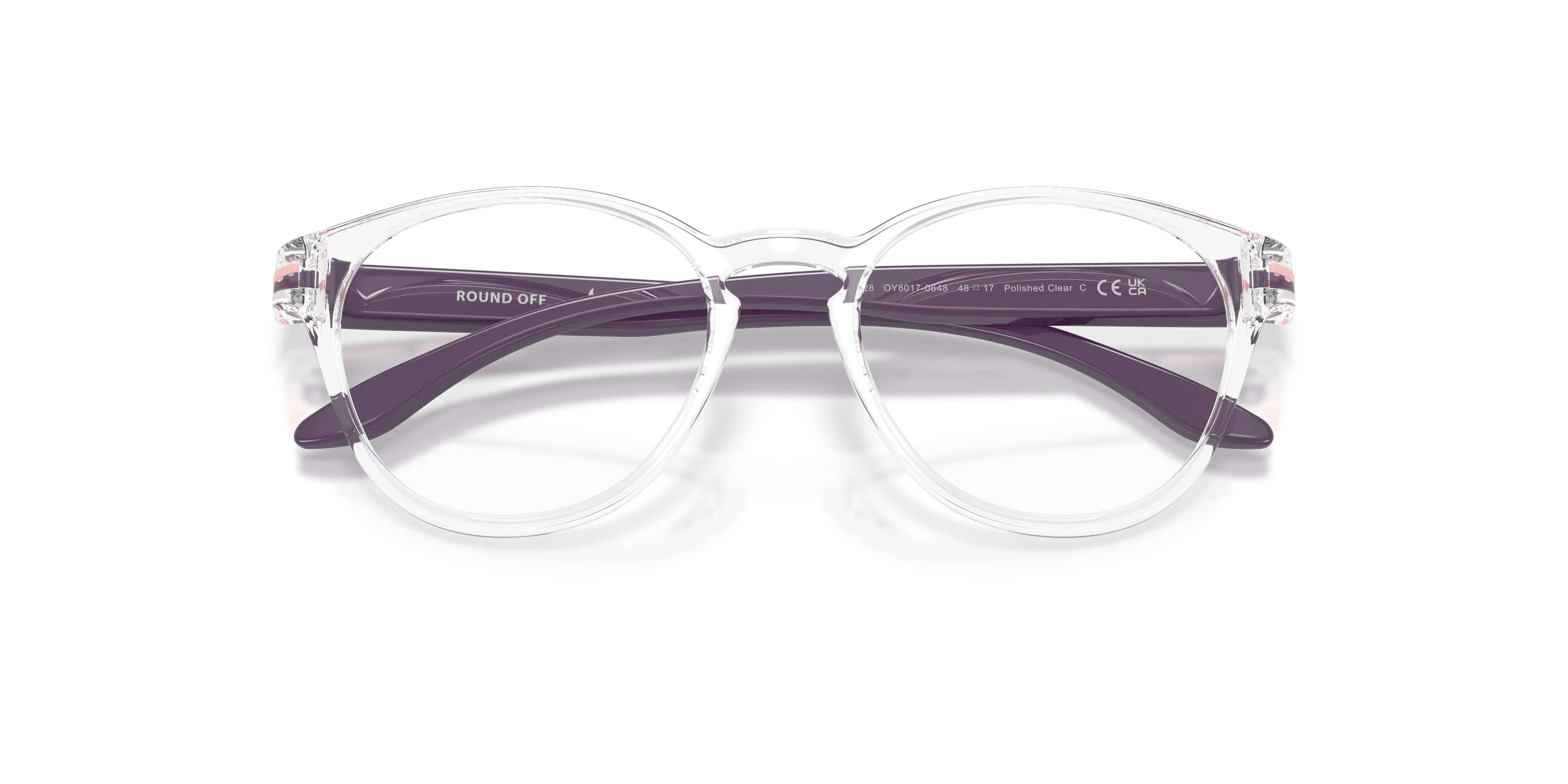 Oakley OY8017 ROUND OFF 801706 Montature da vista bambino O_Matter Trasparente Trasparente Rotonda Normale - immagine 2