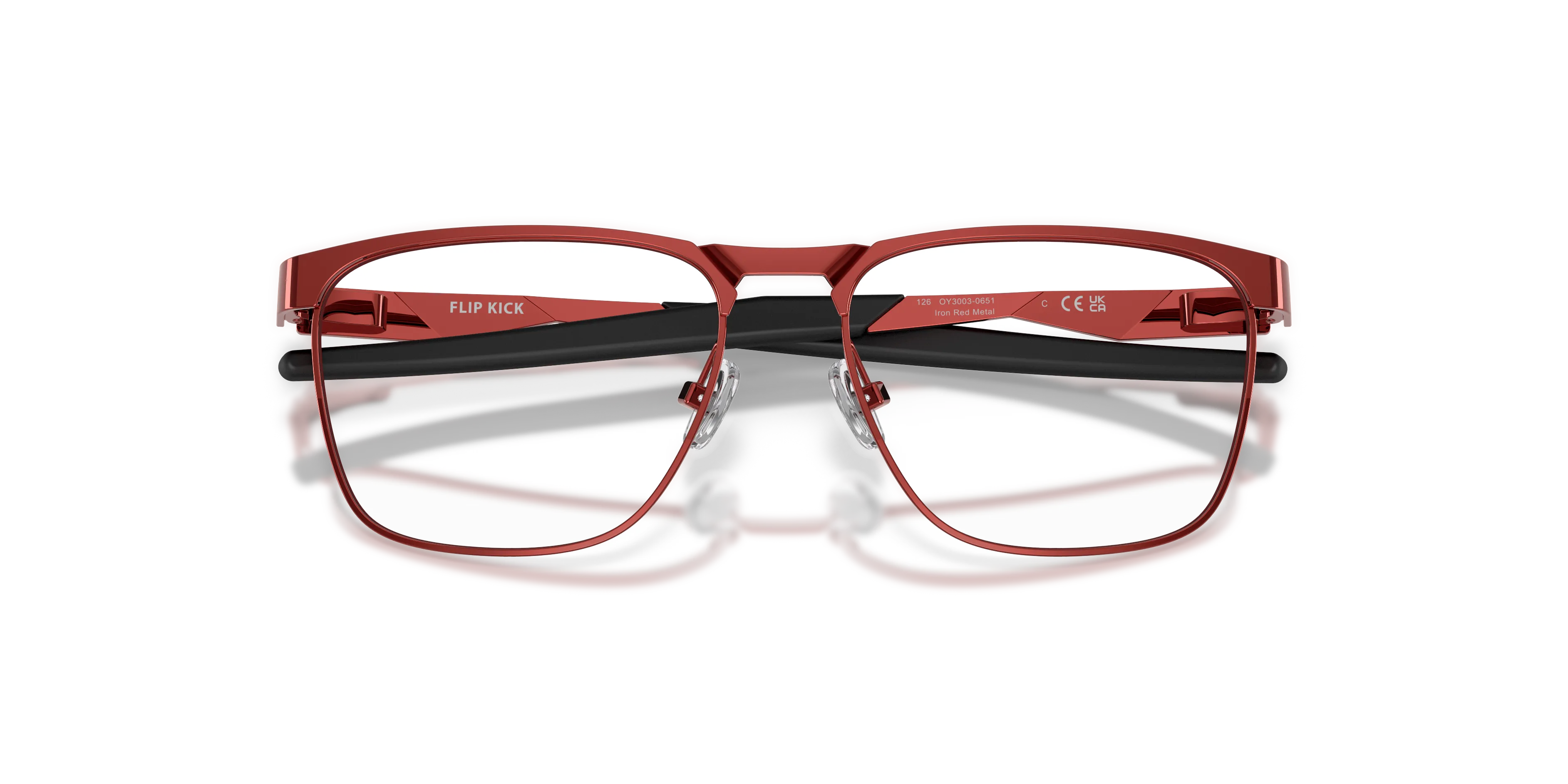 Oakley OY3003 FLIP KICK 300306 Montature da vista bambino Metallo Rosso Trasparente Squadrata Normale - immagine 2